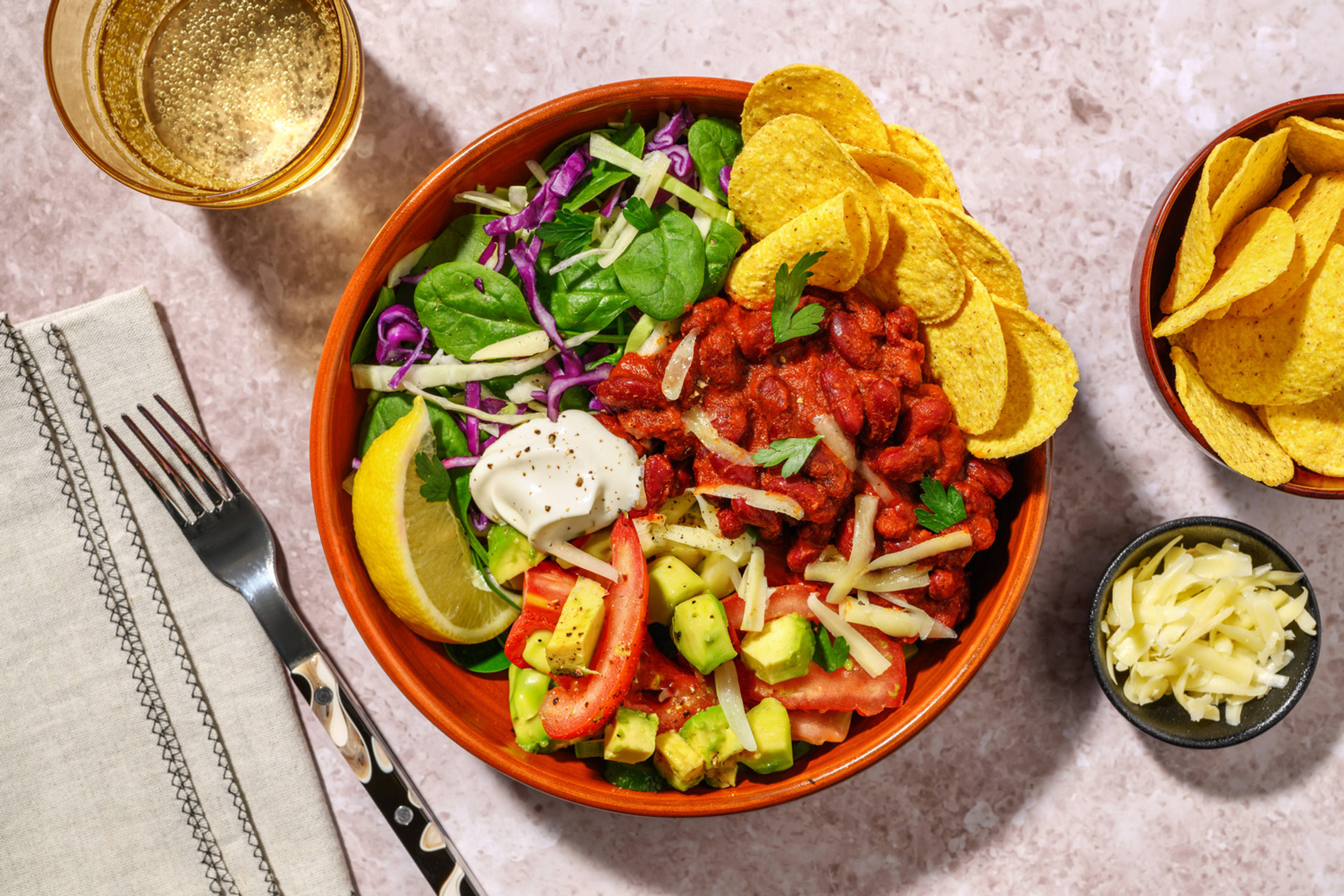 Loaded Mexican Bean & Avocado Bowl