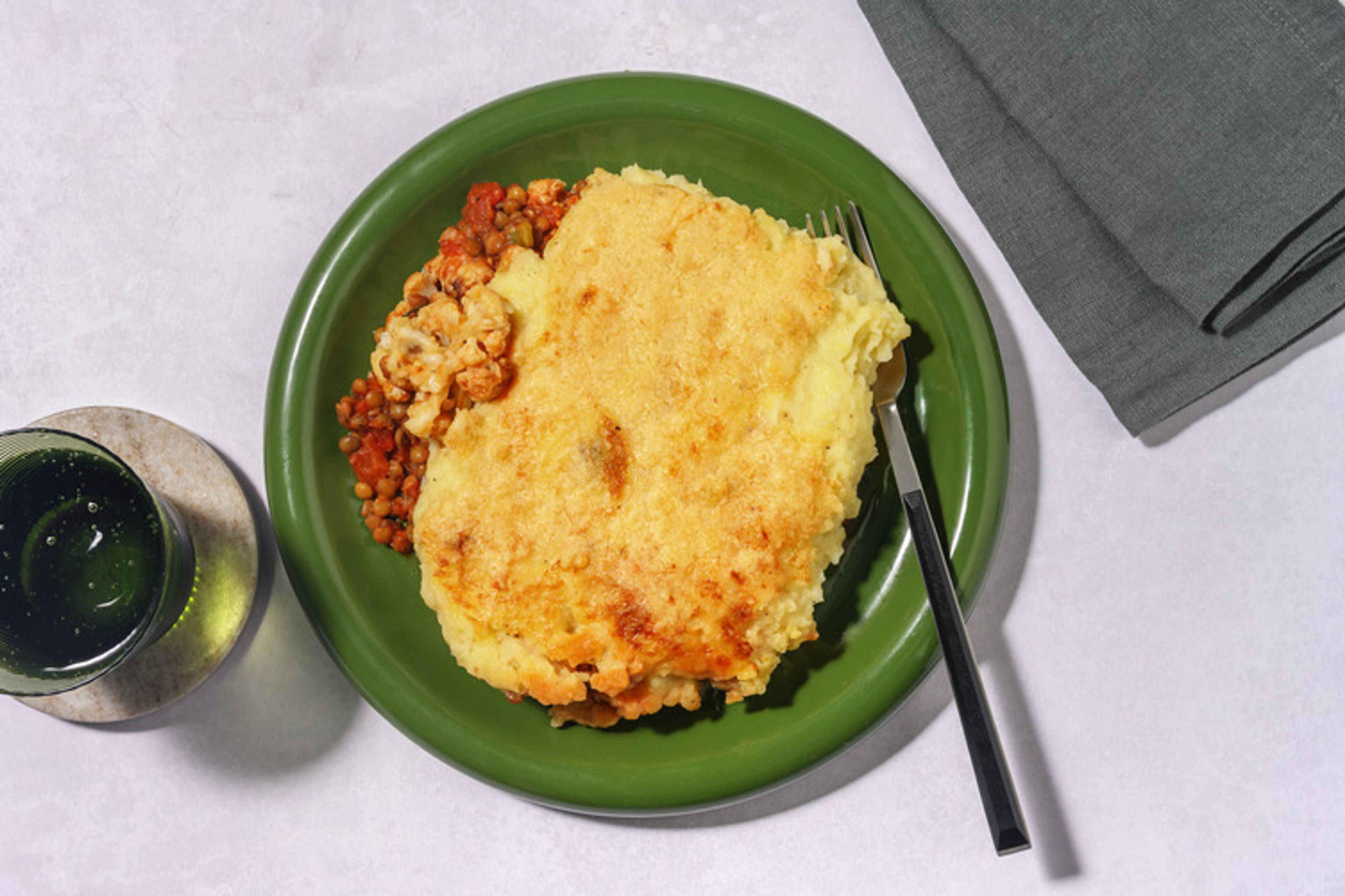Moroccan Lentil & Cauliflower Pie