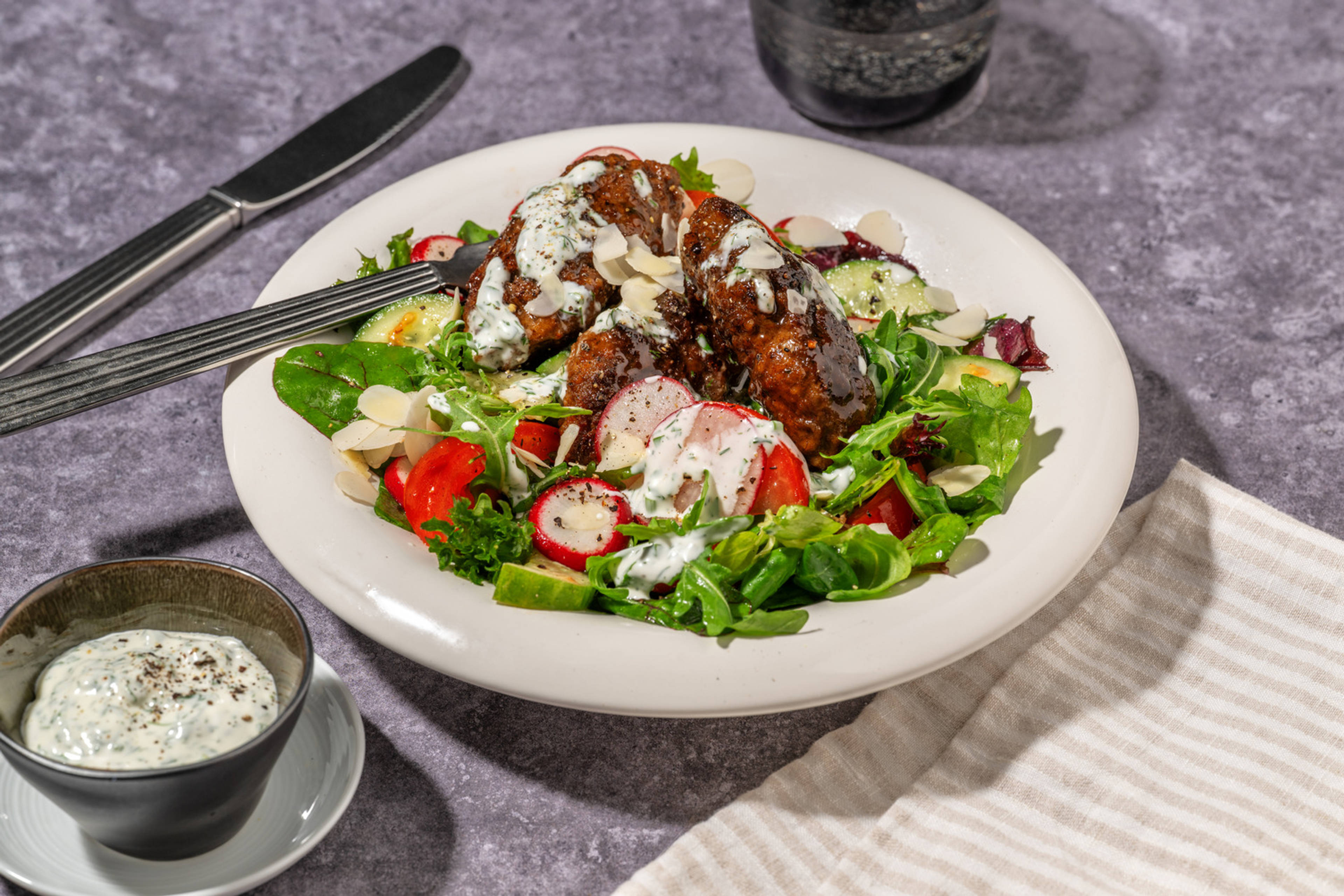 Glazed Middle Eastern Beef Koftas