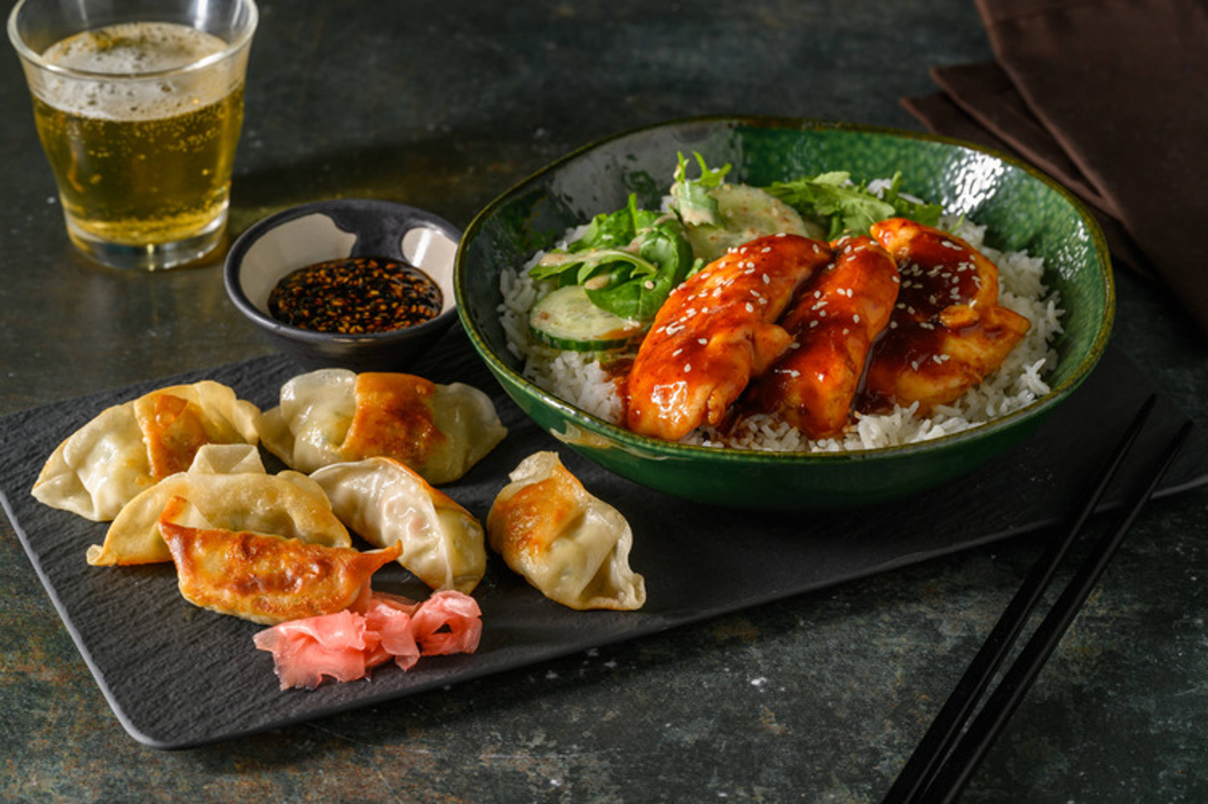 Teriyaki Chicken & Vegetable Gyoza Bento