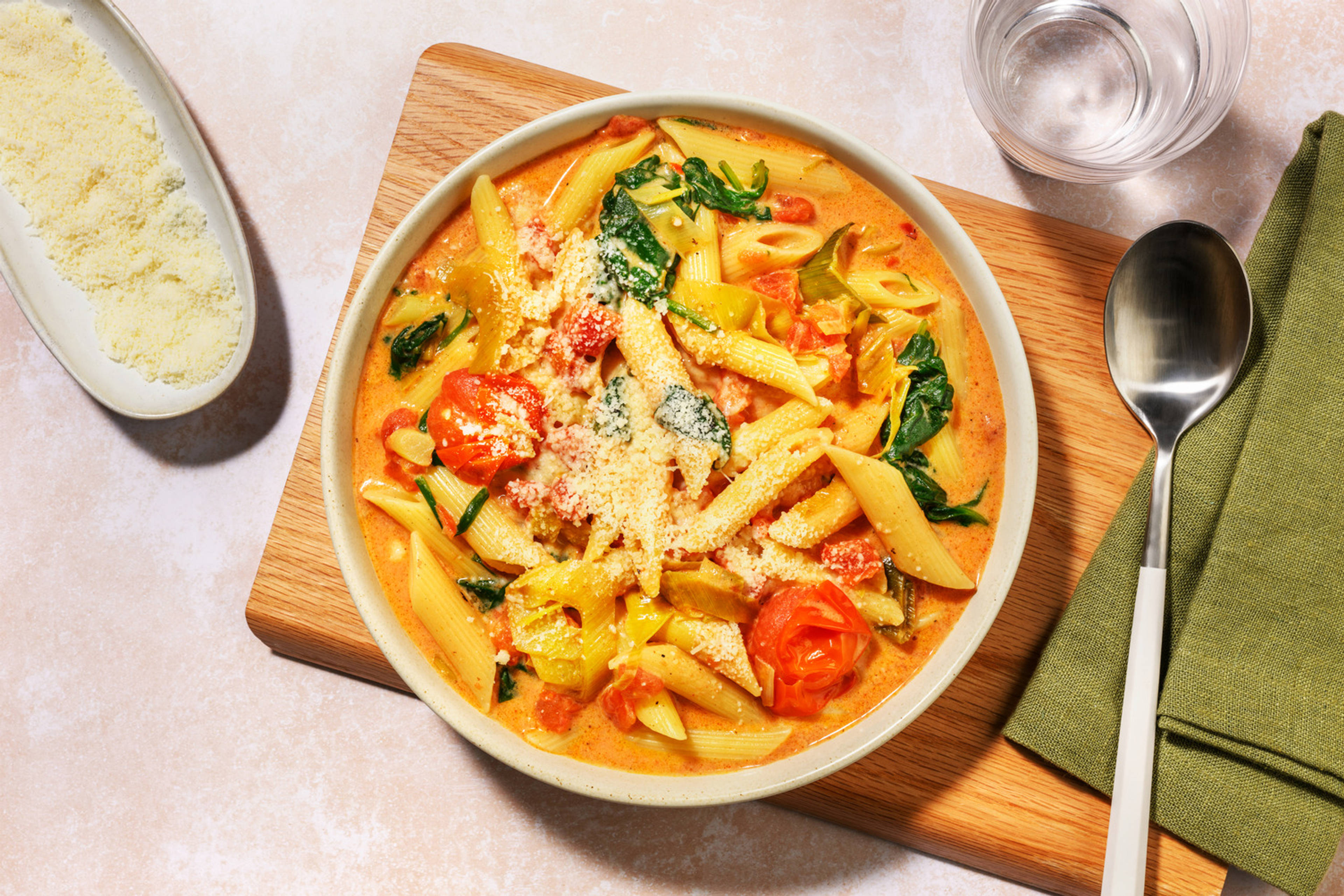 Rich Cherry Tomato & Leek Penne