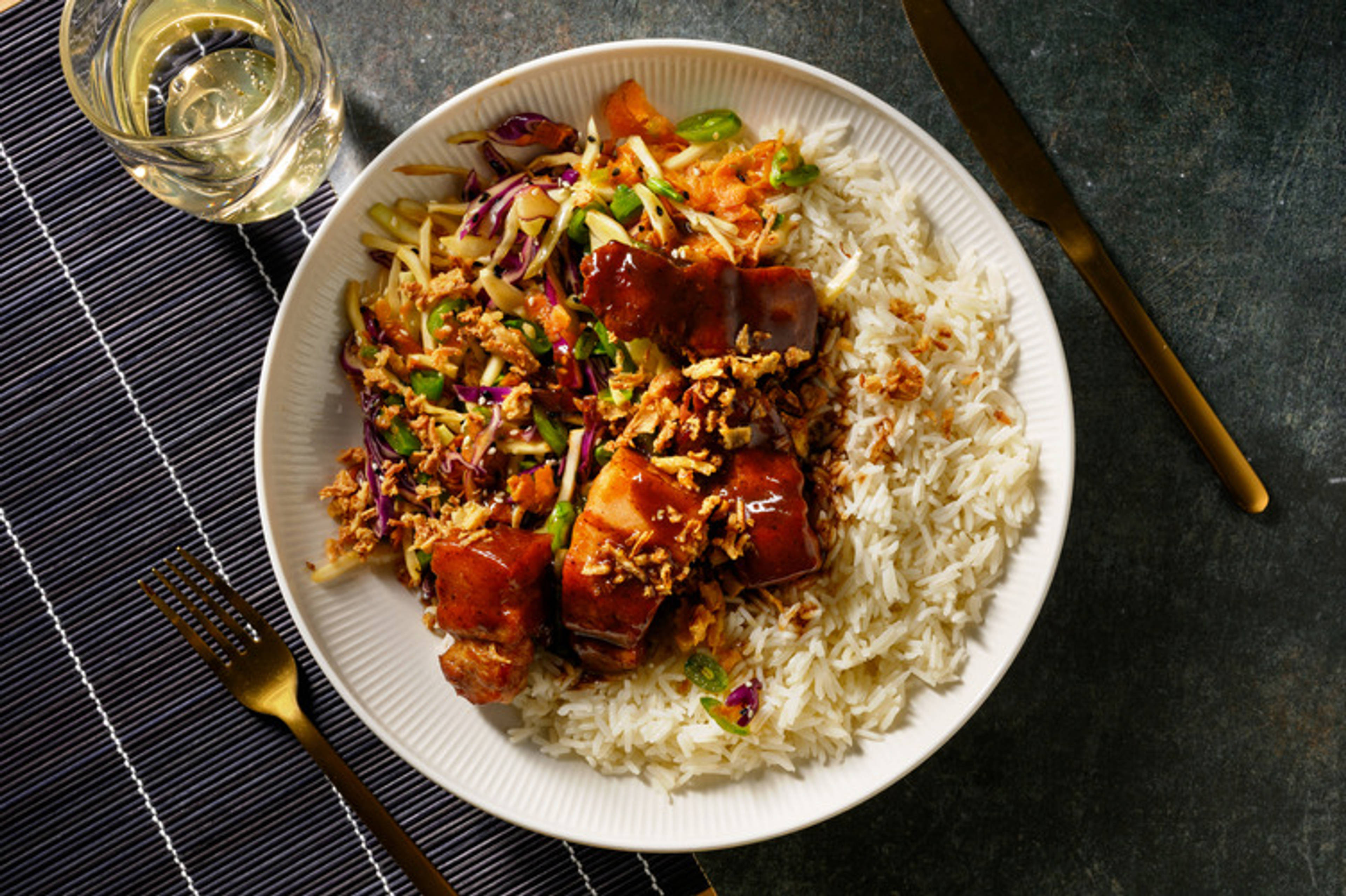 Luxe Char Siu Roast Pork Belly & Slaw