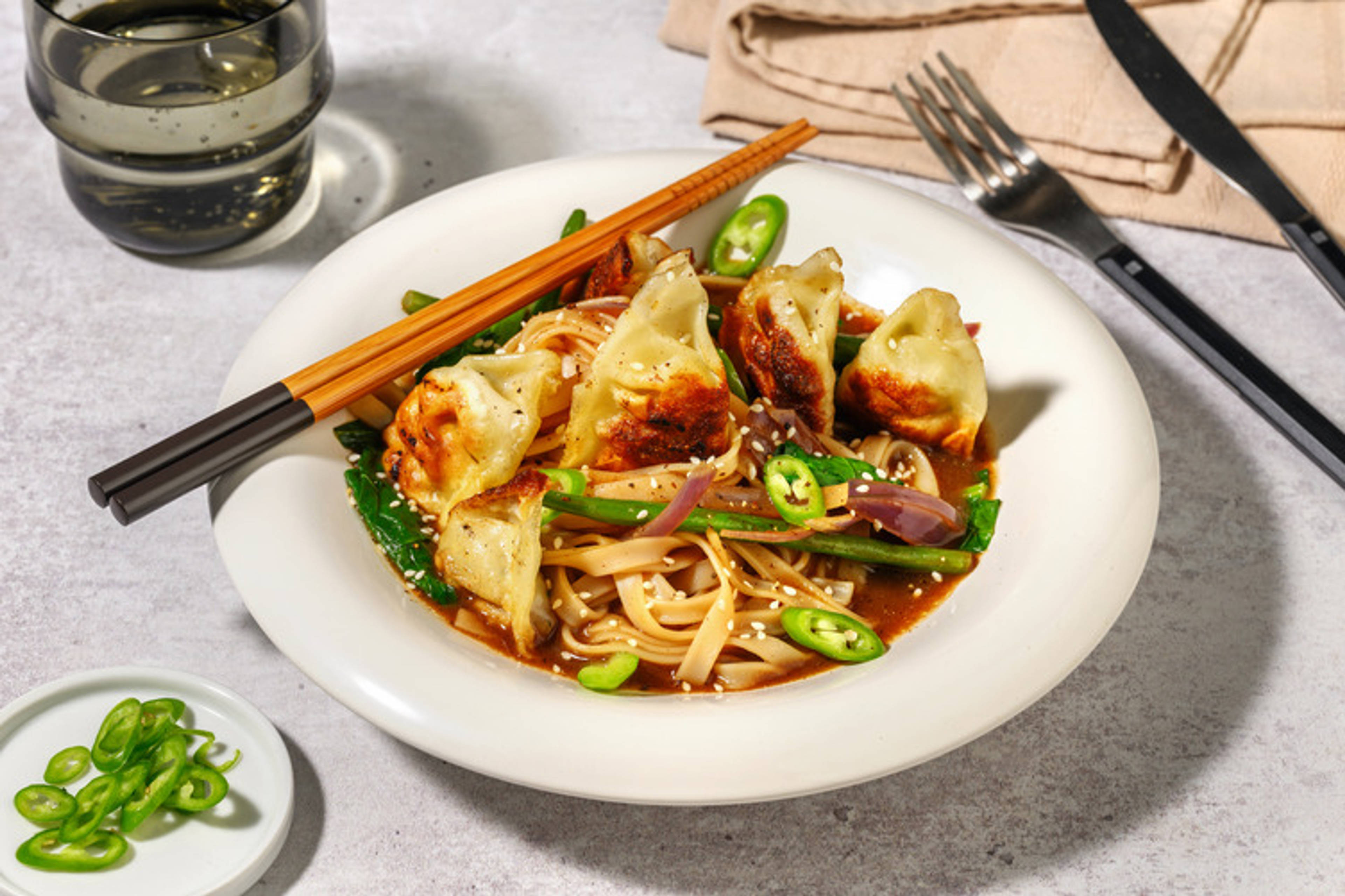 Prawn Wontons & Umami Veggie Soup