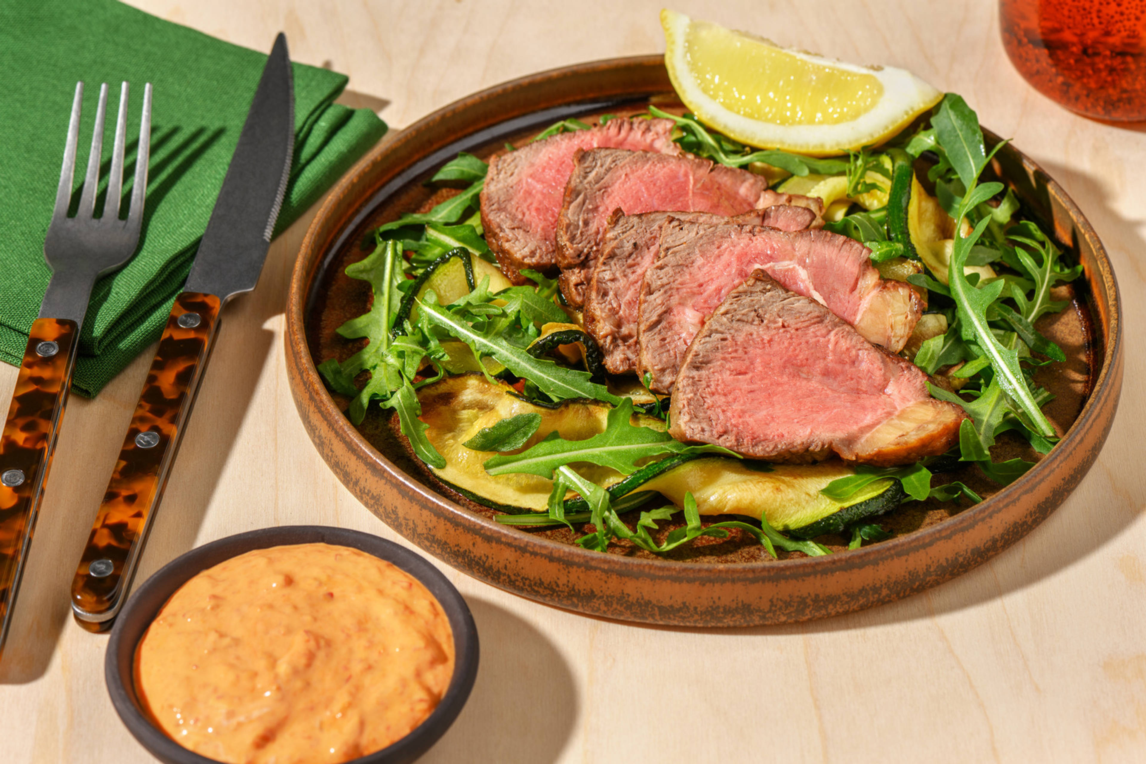 Seared Beef Rump & Charred Courgette 