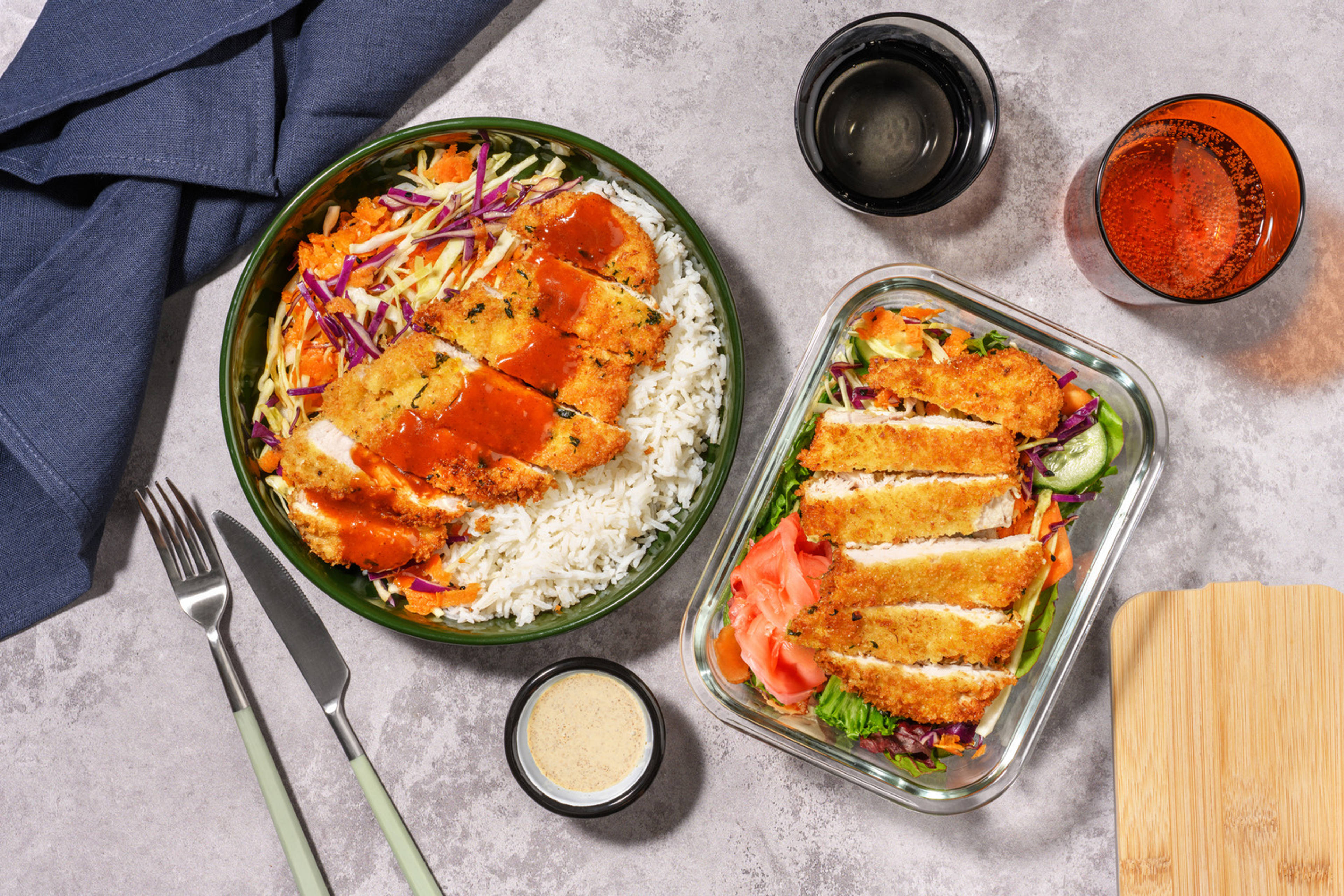 Pork Katsu Rice Bowl & Curry Sauce for Dinner