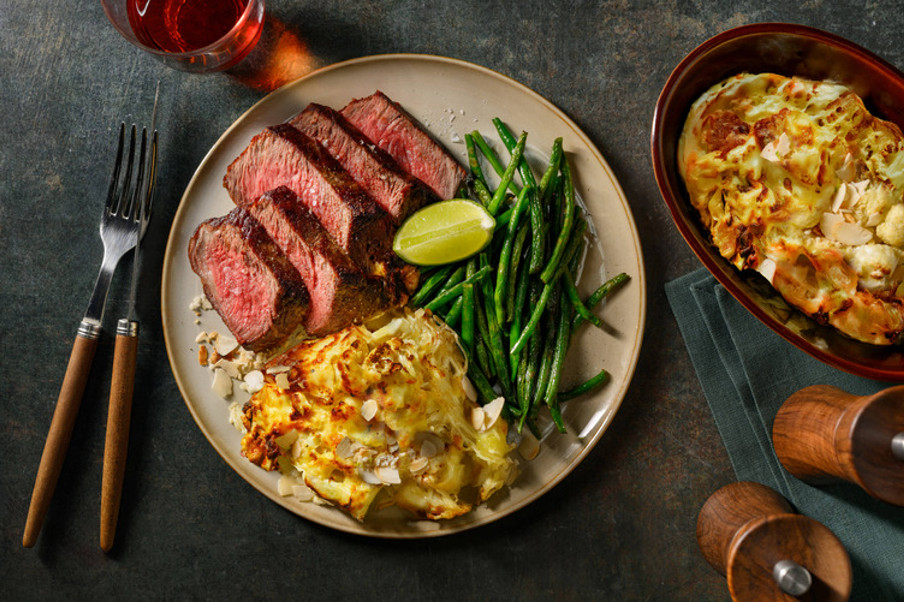 Grand Beef Eye Fillet & Cheesy Cauliflower