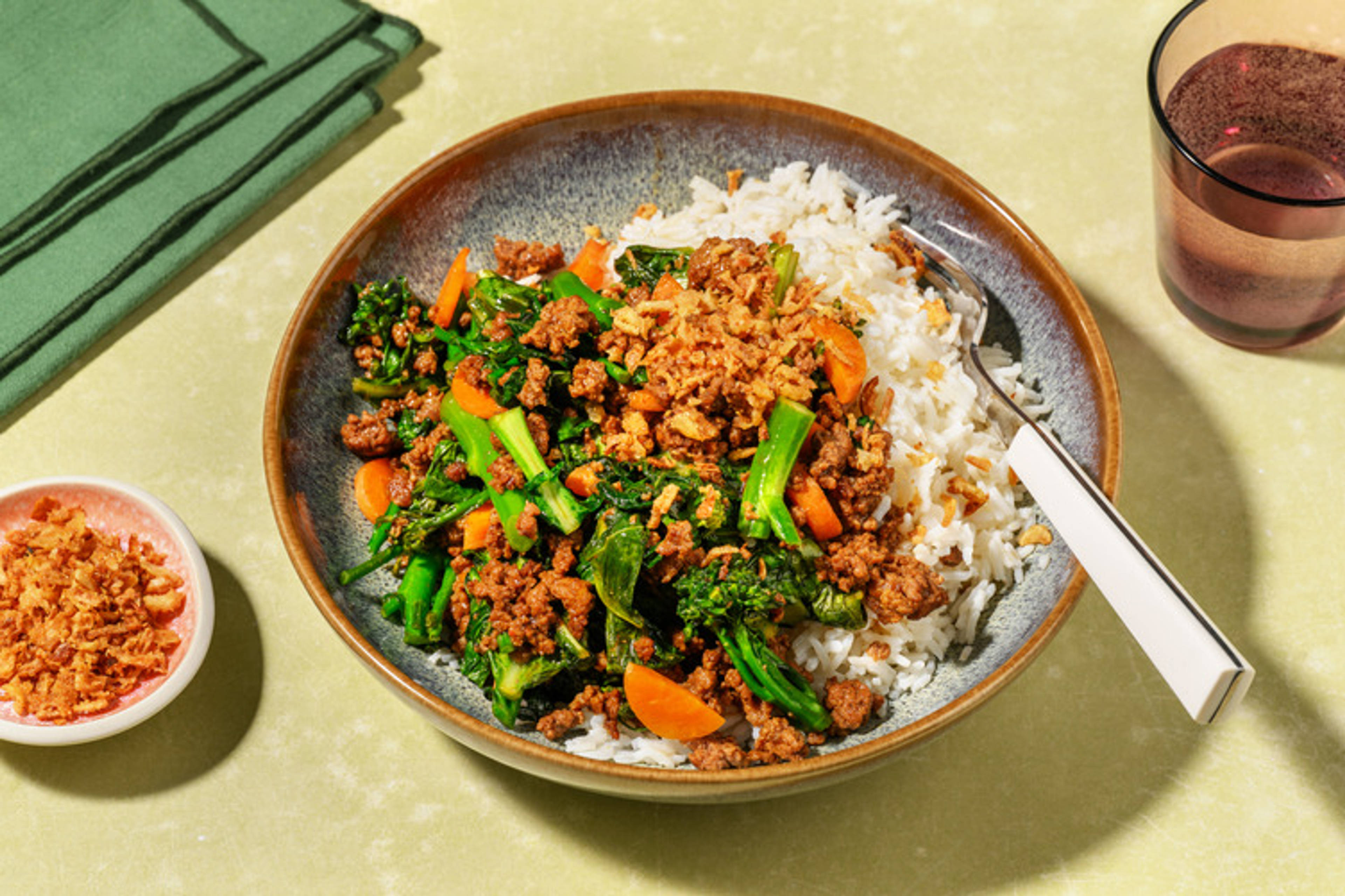 Umami Venison-Beef Mince & Baby Leaves
