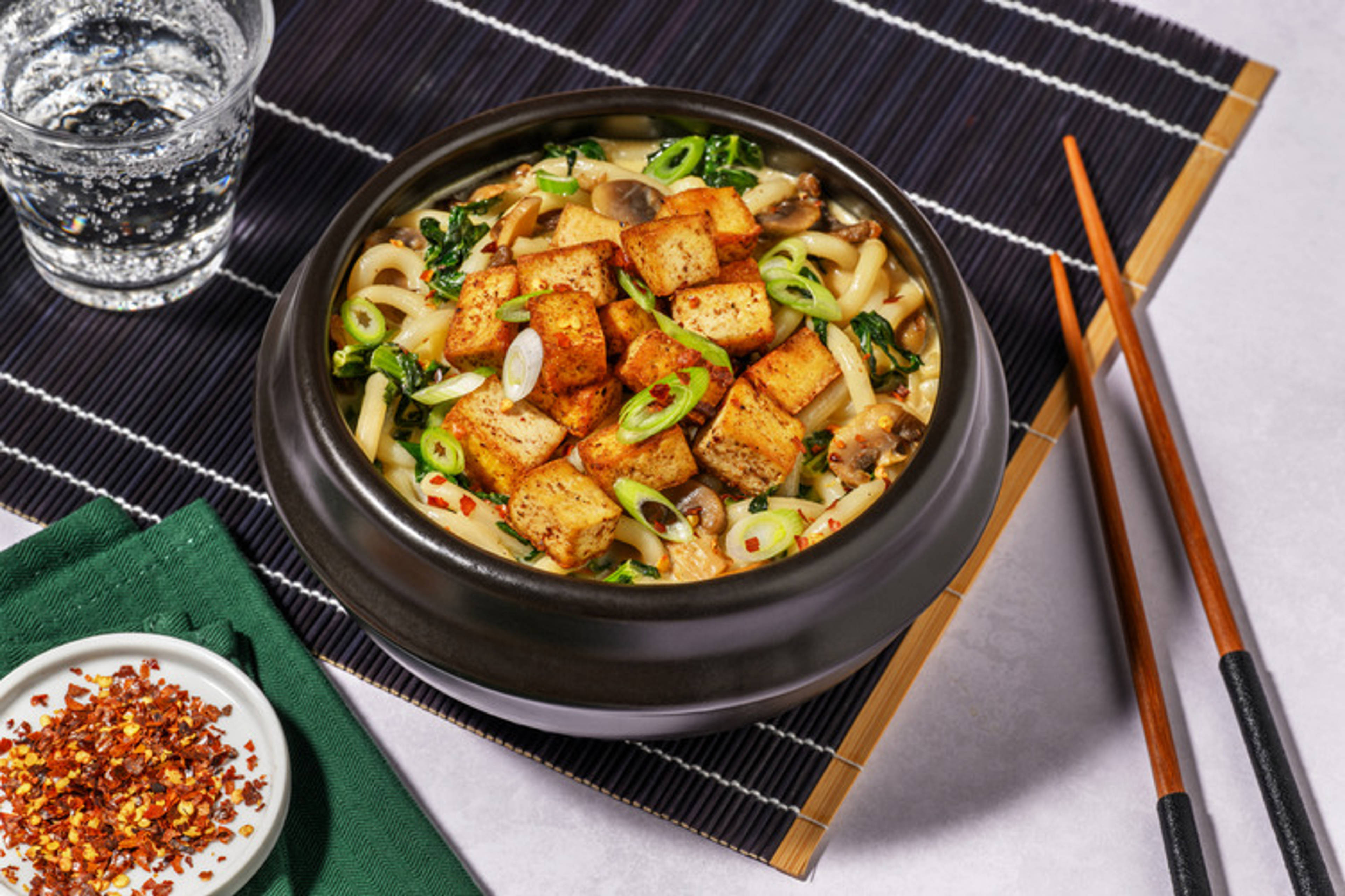 Sweet Soy Tofu & Katsu Coconut Noodles
