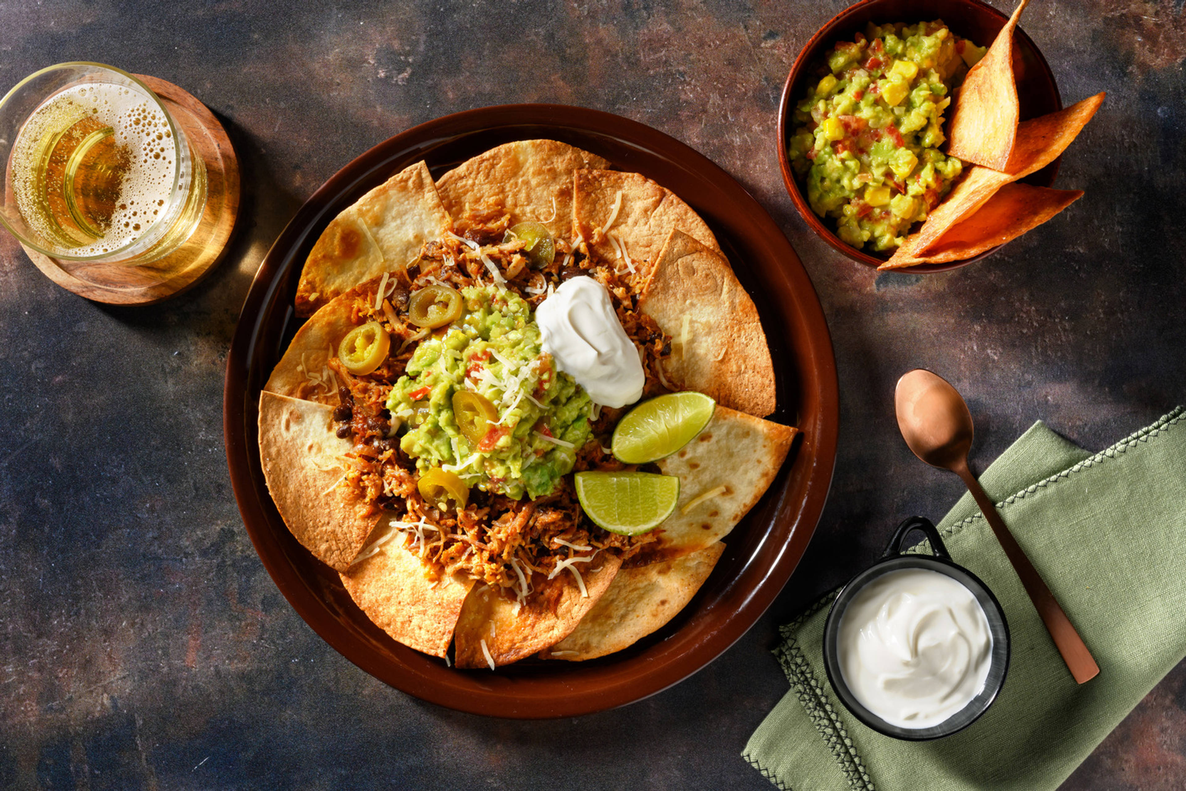 Tex-Mex Pulled Pork & Black Bean Nachos 