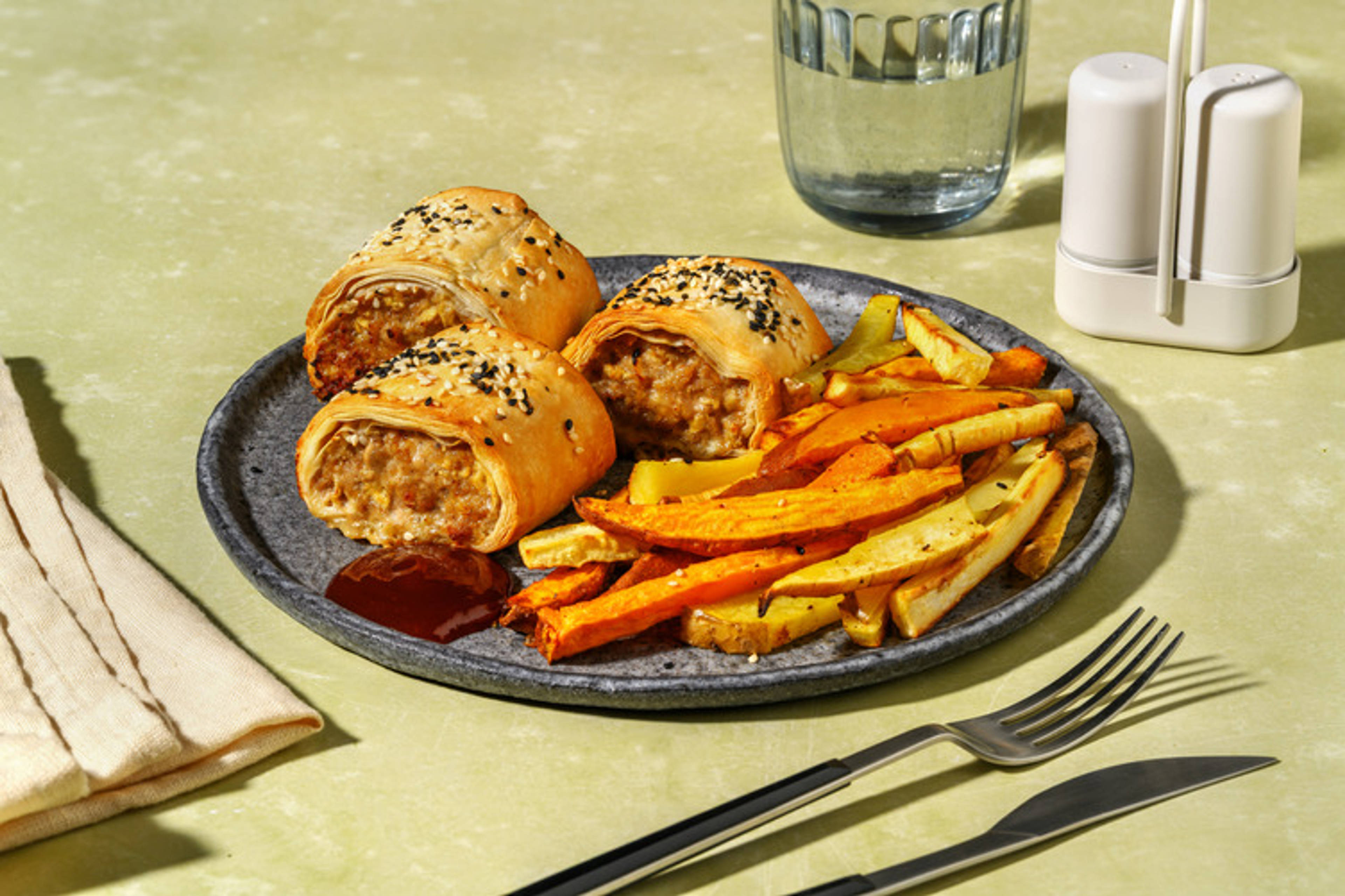 Kiwi-Spiced Pork & Apple Sausage Rolls