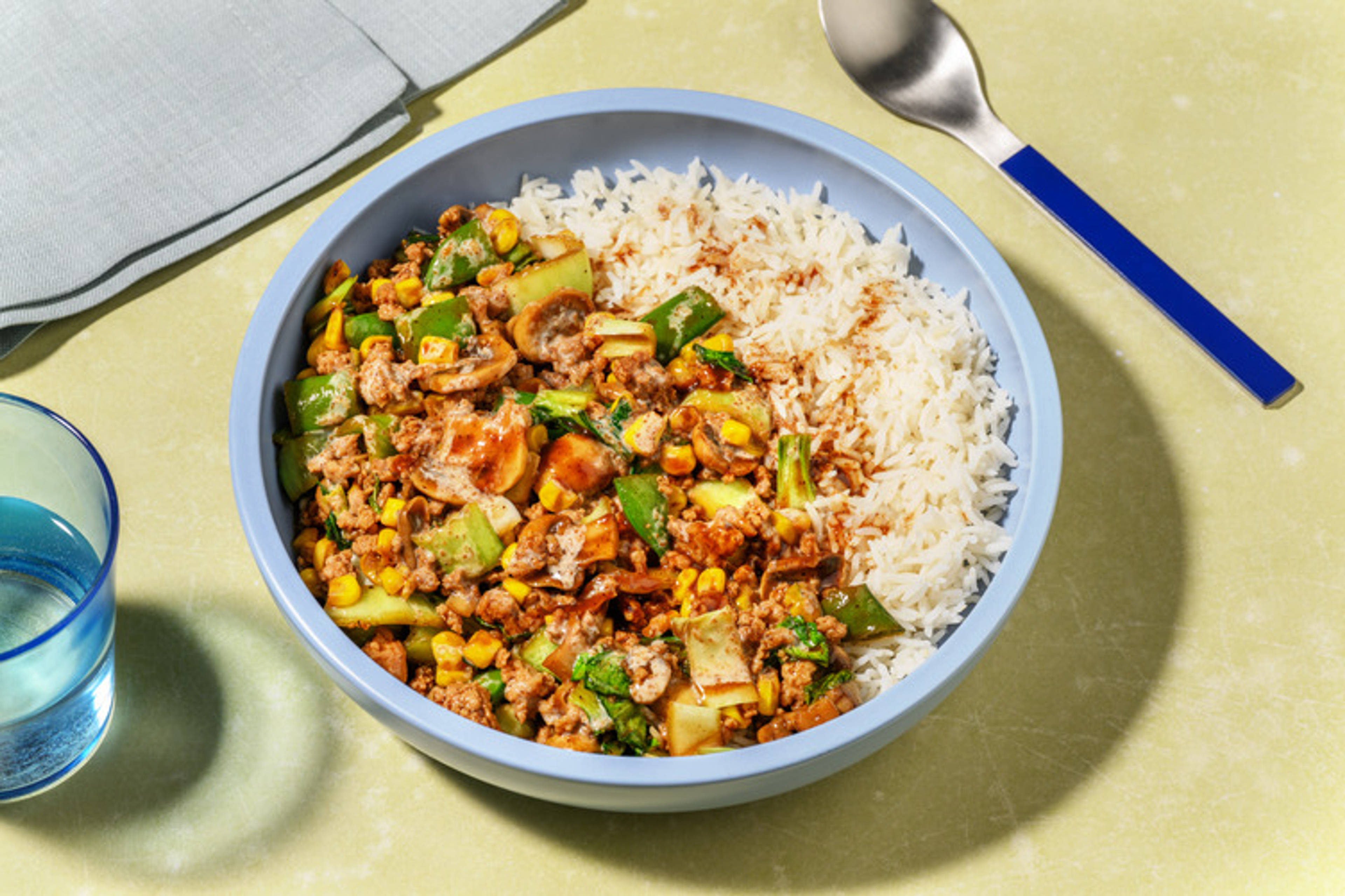 Express Teriyaki Pork & Mushroom Rice Bowl