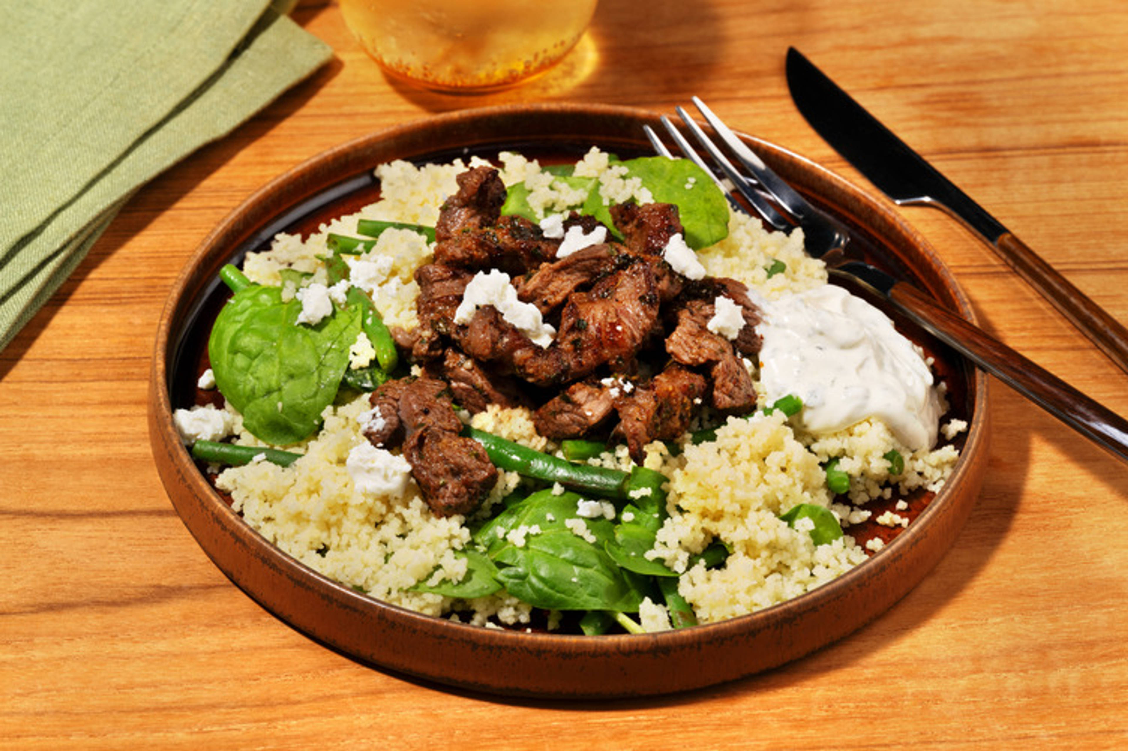 Easy Italian Beef & Green Veggie Couscous
