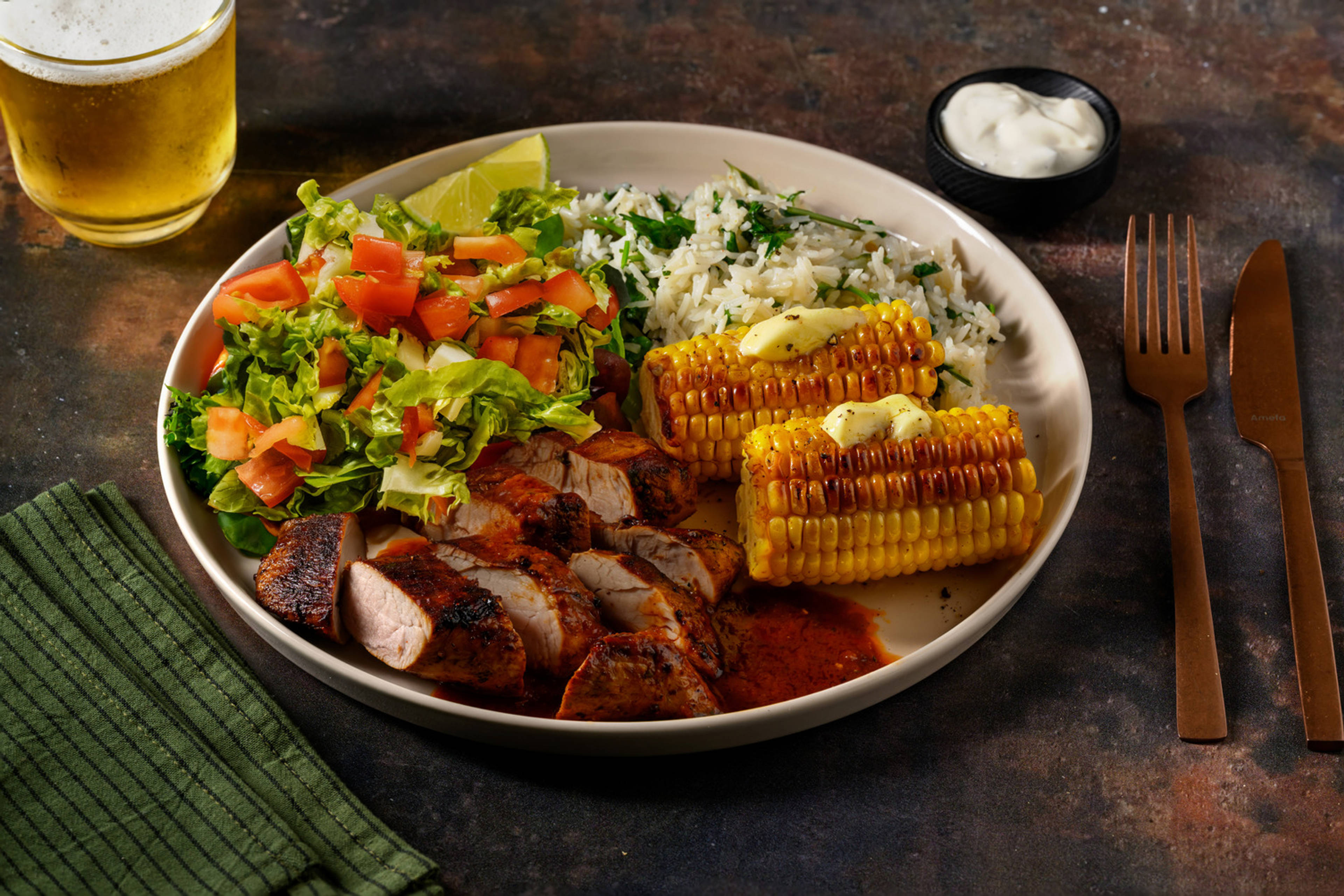 Chipotle Pork Tenderloin & Corn Cob Feast