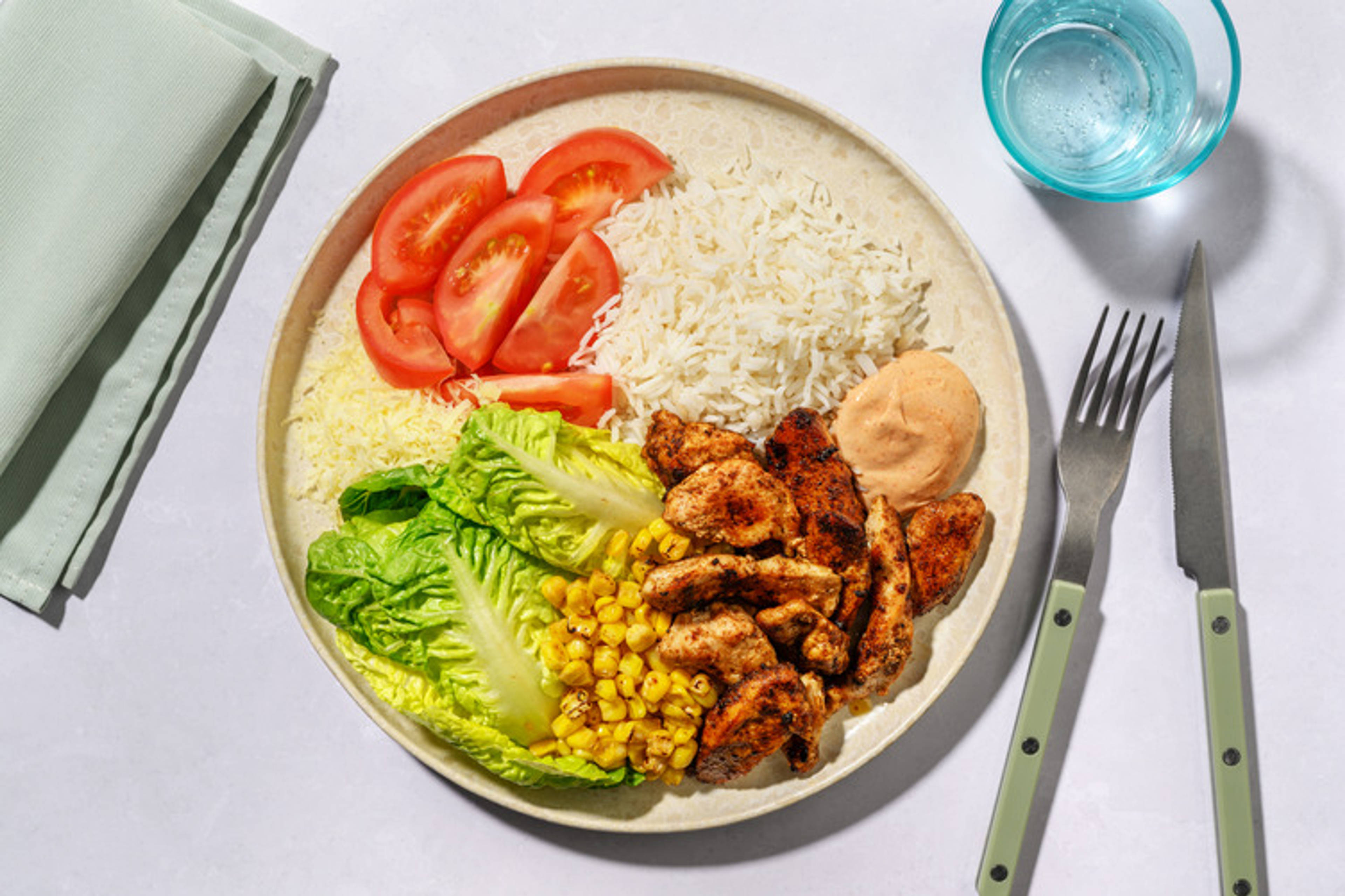Mexican Chicken Strips & Rainbow Veggies