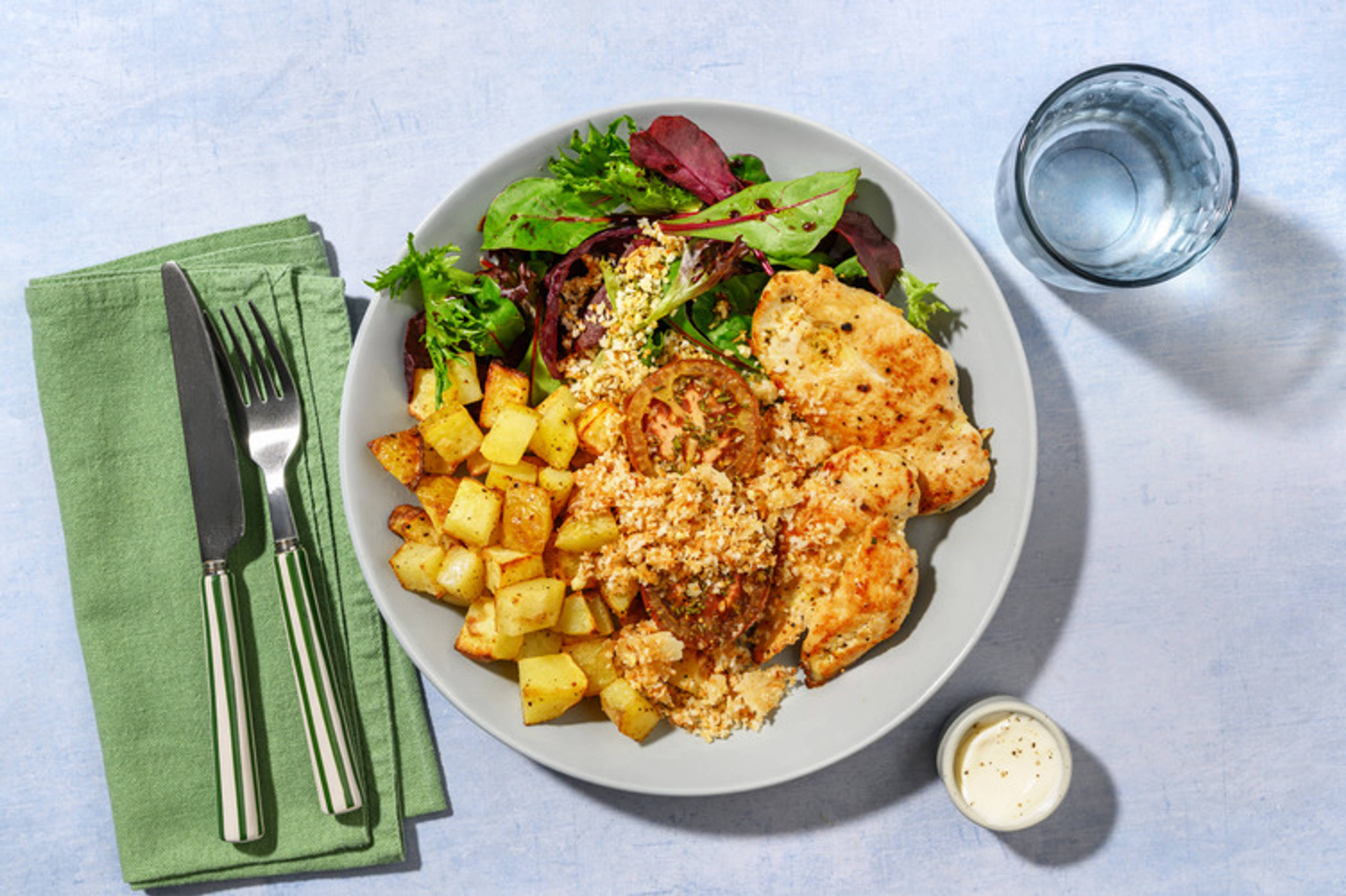 Lemon Pepper Chicken & Golden Potato Chunks