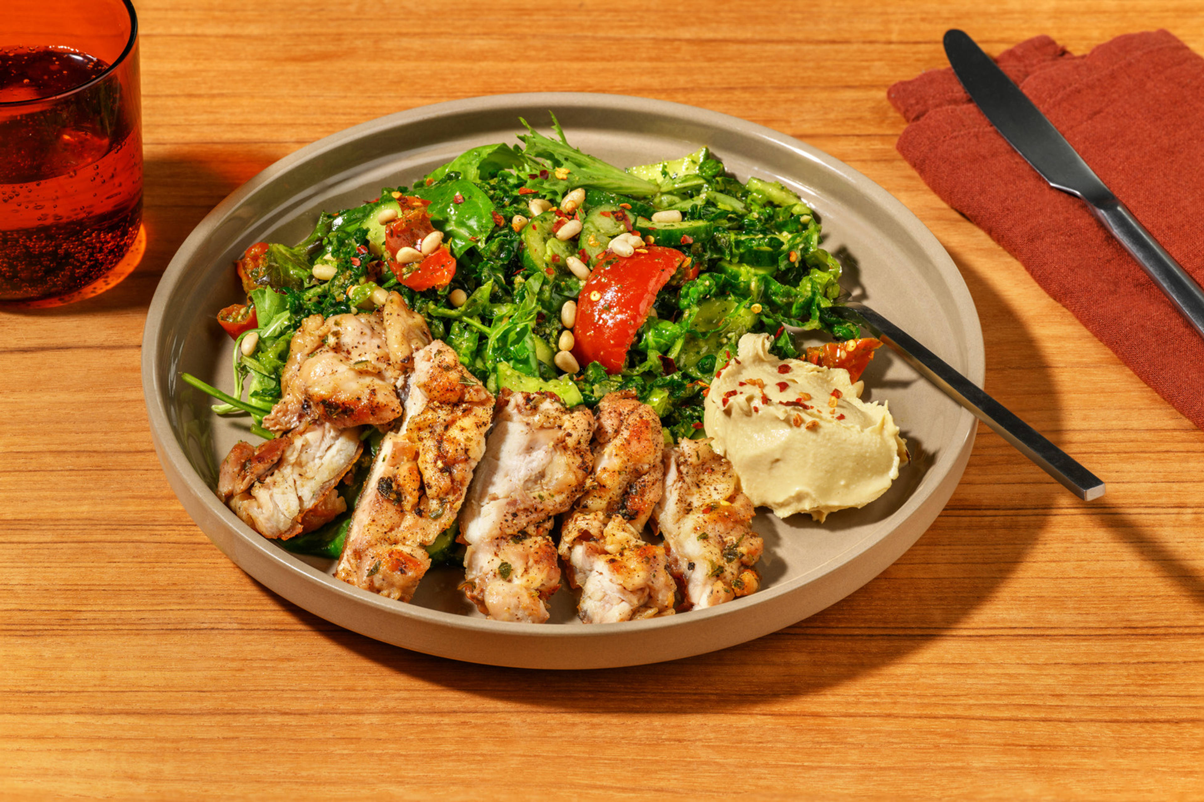 Glazed Chicken & Basil Pesto Salad
