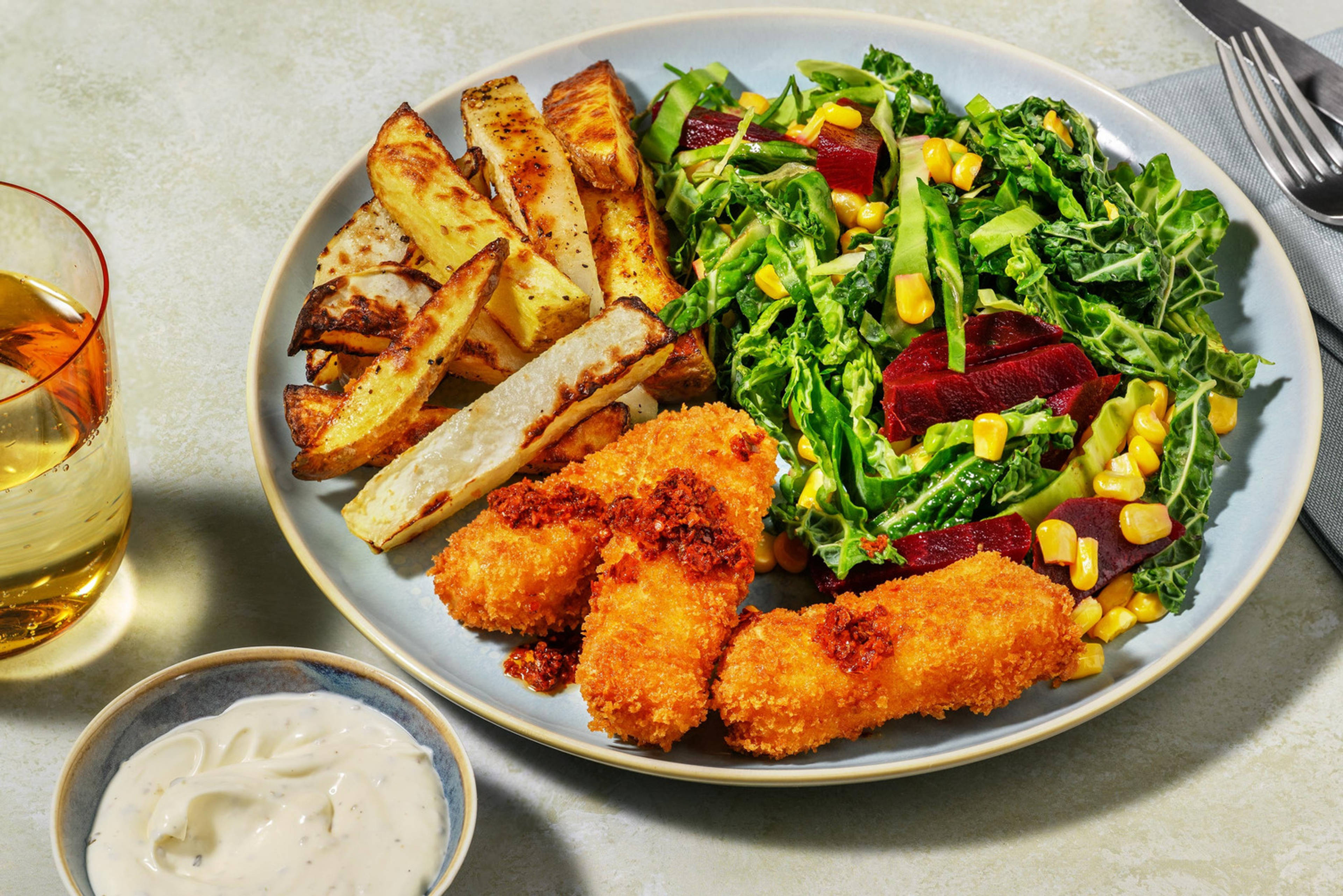 Paprikapaneret halloumi 