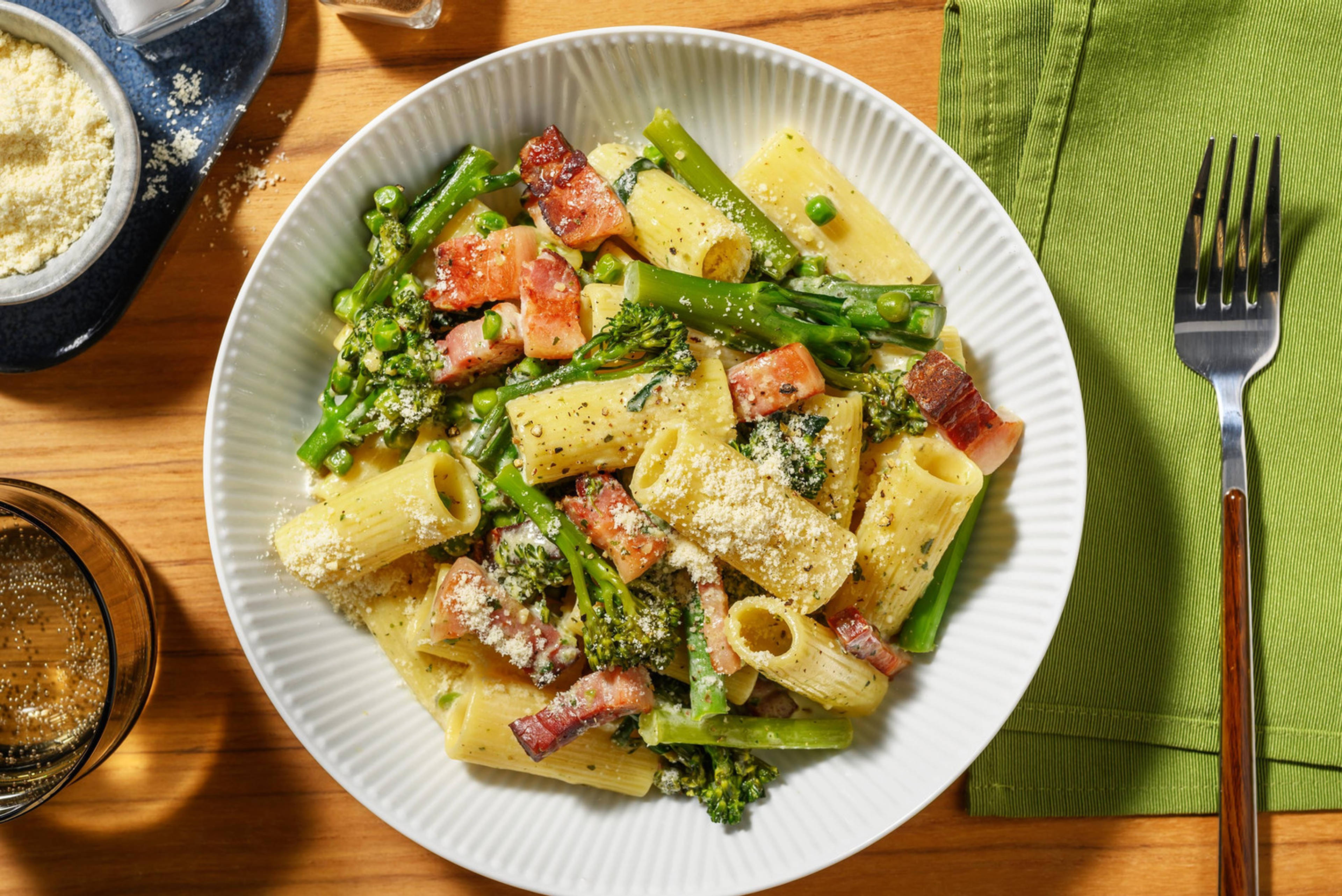 Presto Bacon Pesto Pasta
