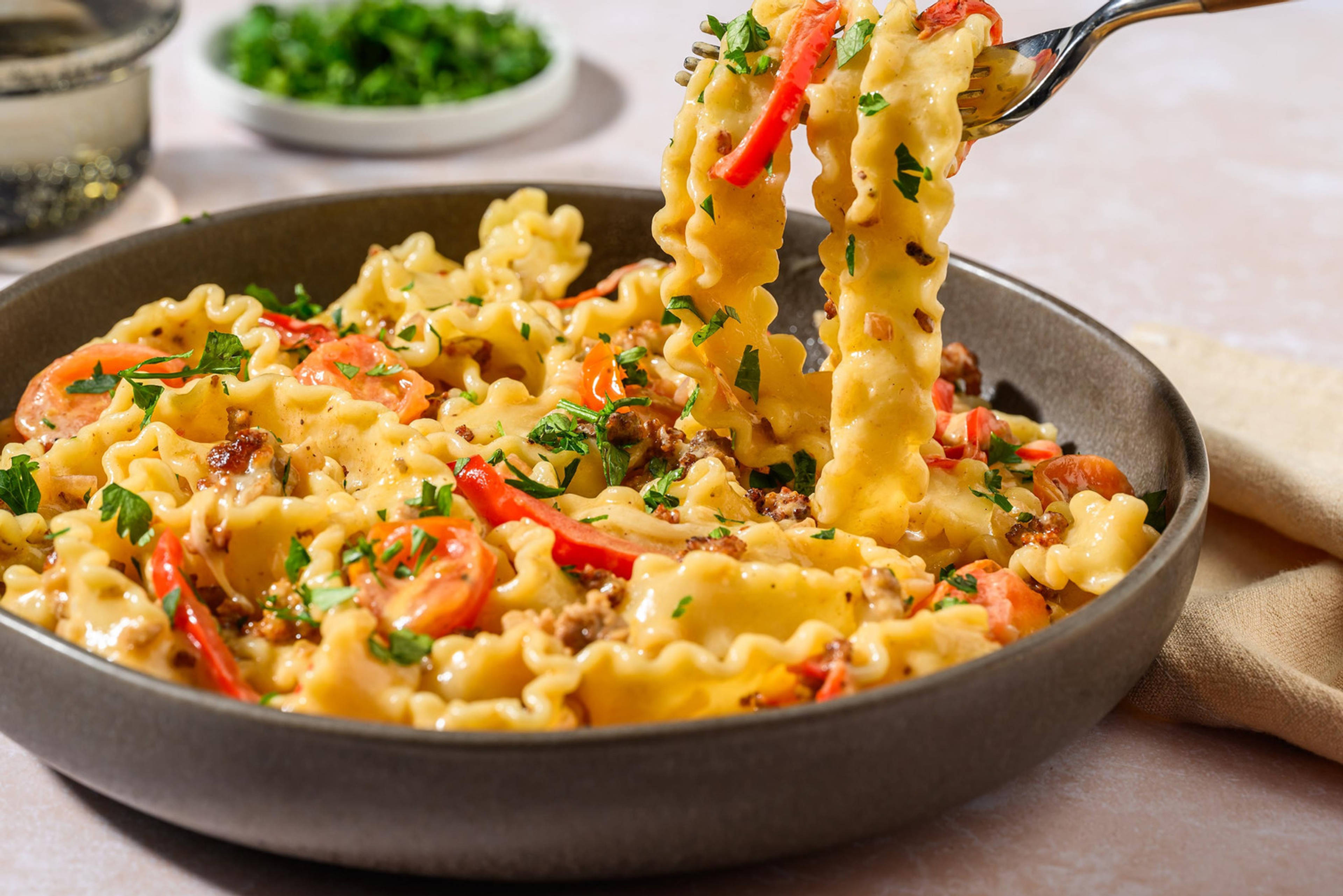 Creamy Chicken Mafaldine