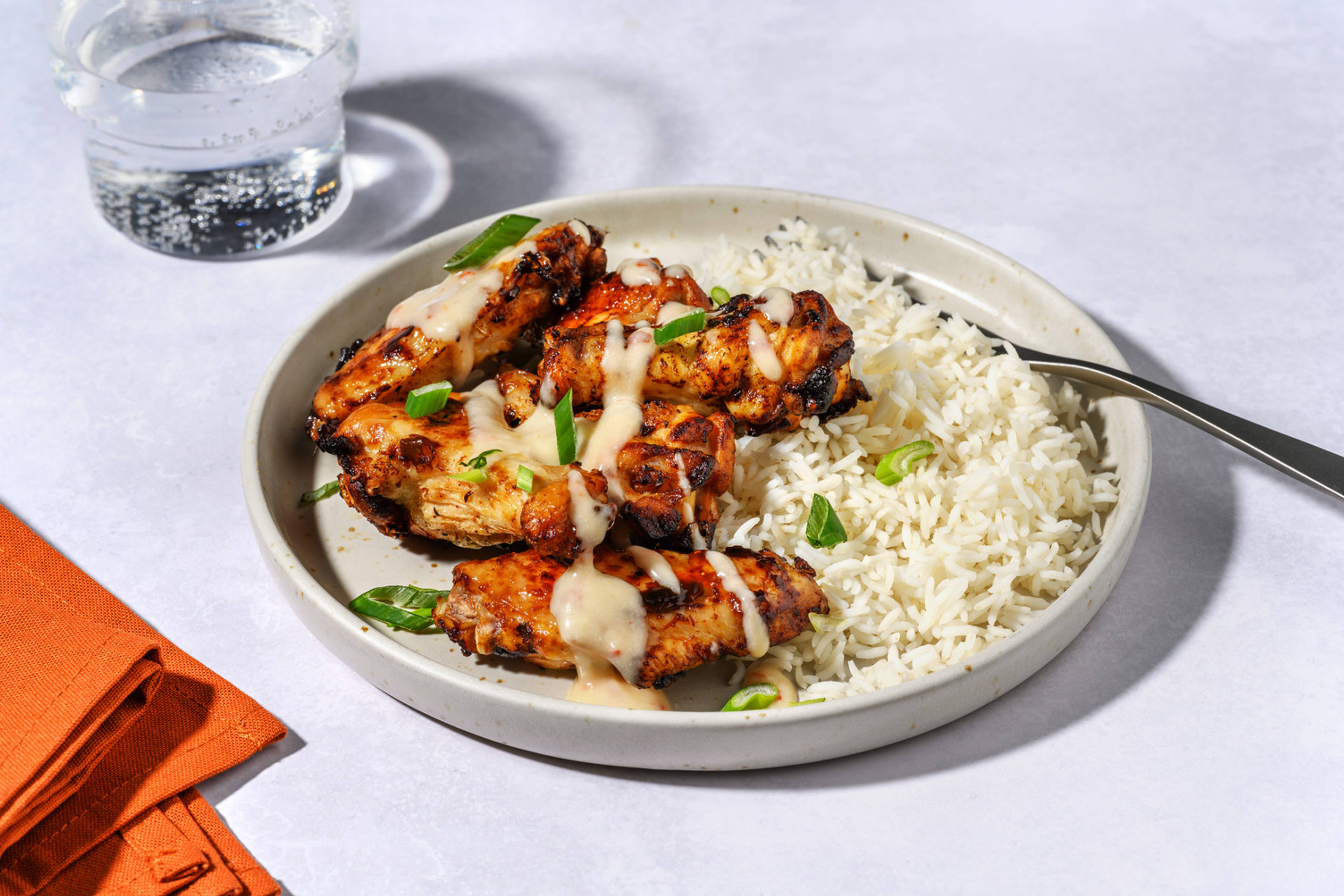 Alitas de pollo con glaseado de miso y ponzu 