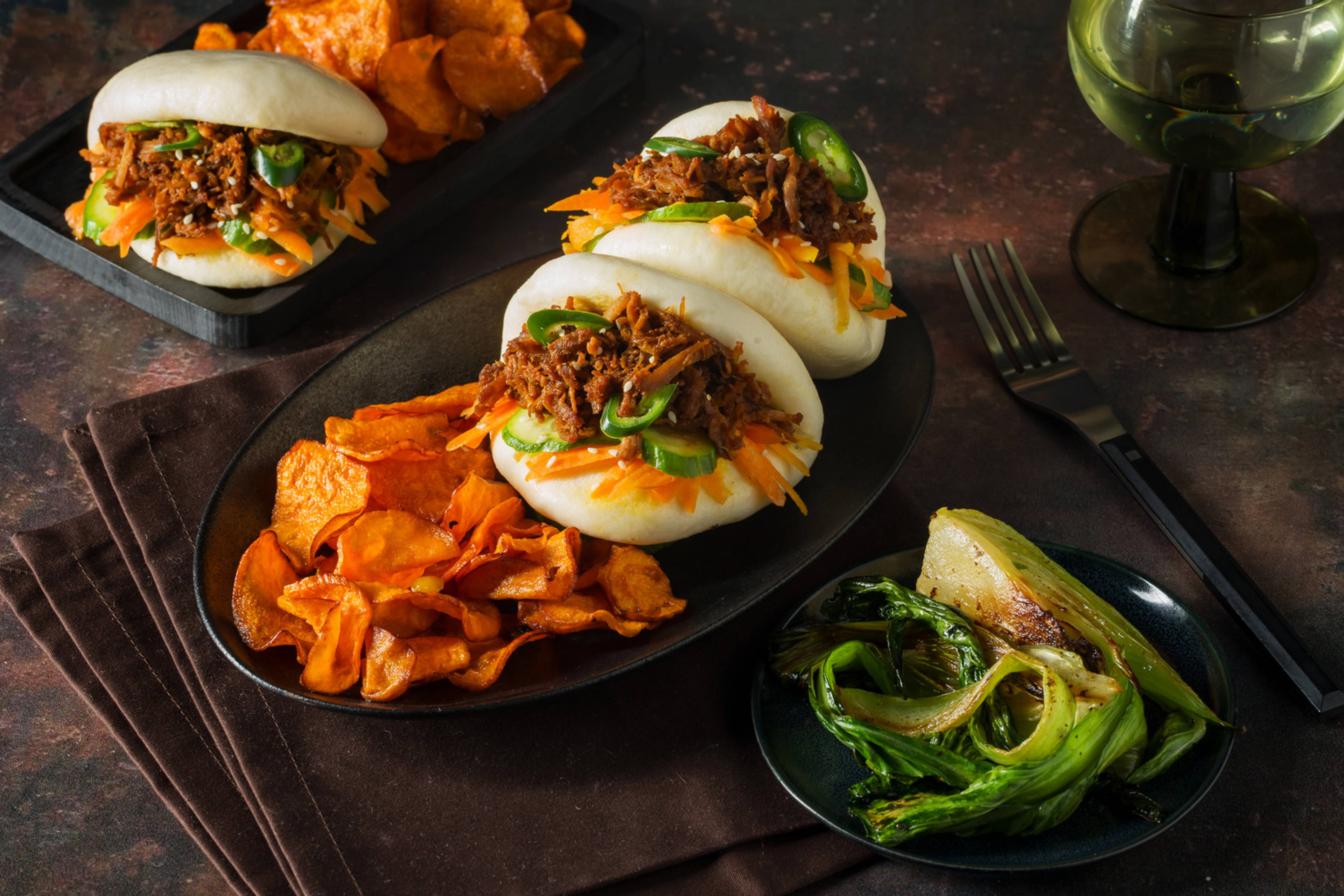 Rou Jia Bao - Panini al vapore ripieni di maiale