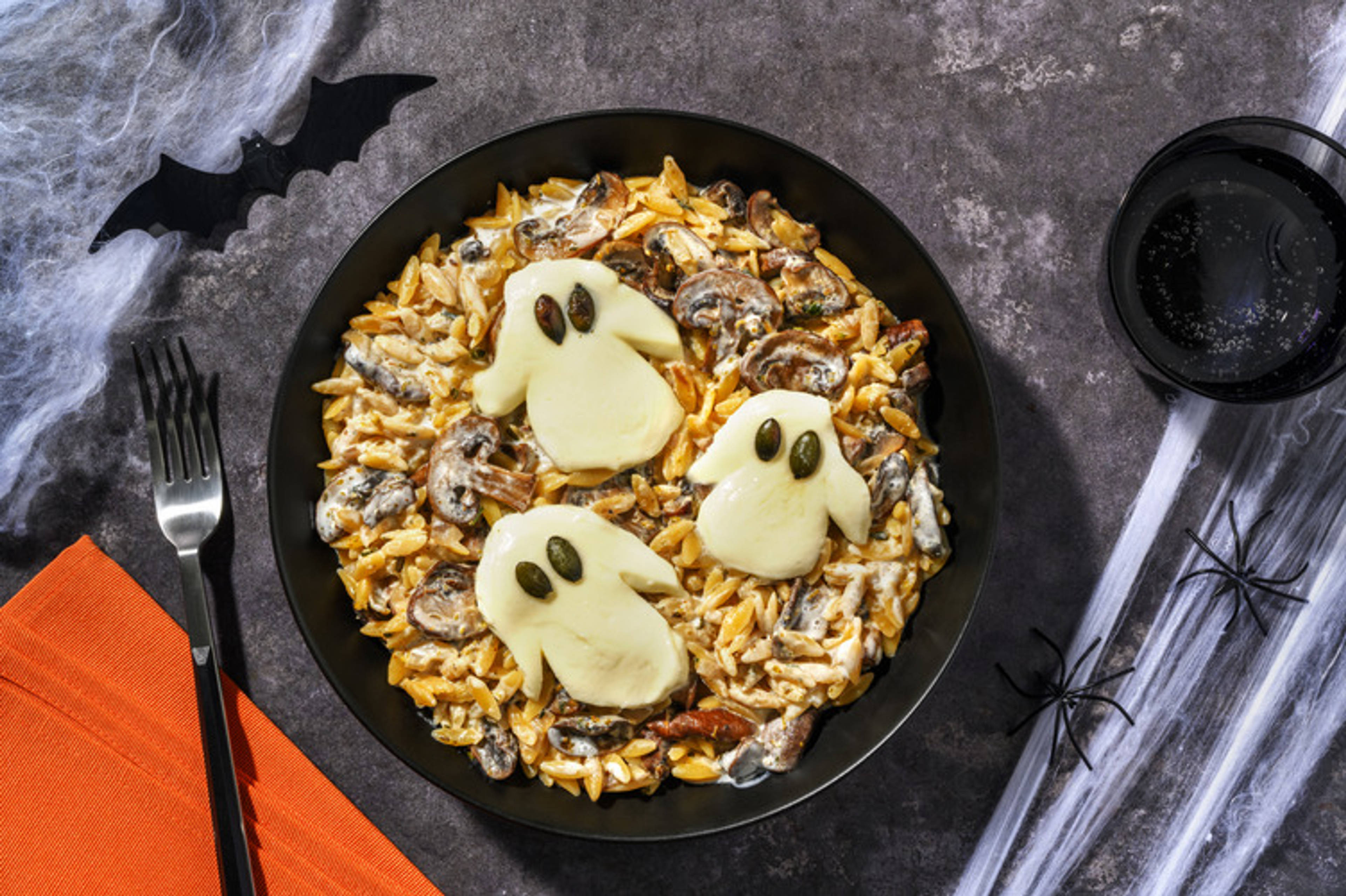 Boouh ! Orzotto hanté aux champignons