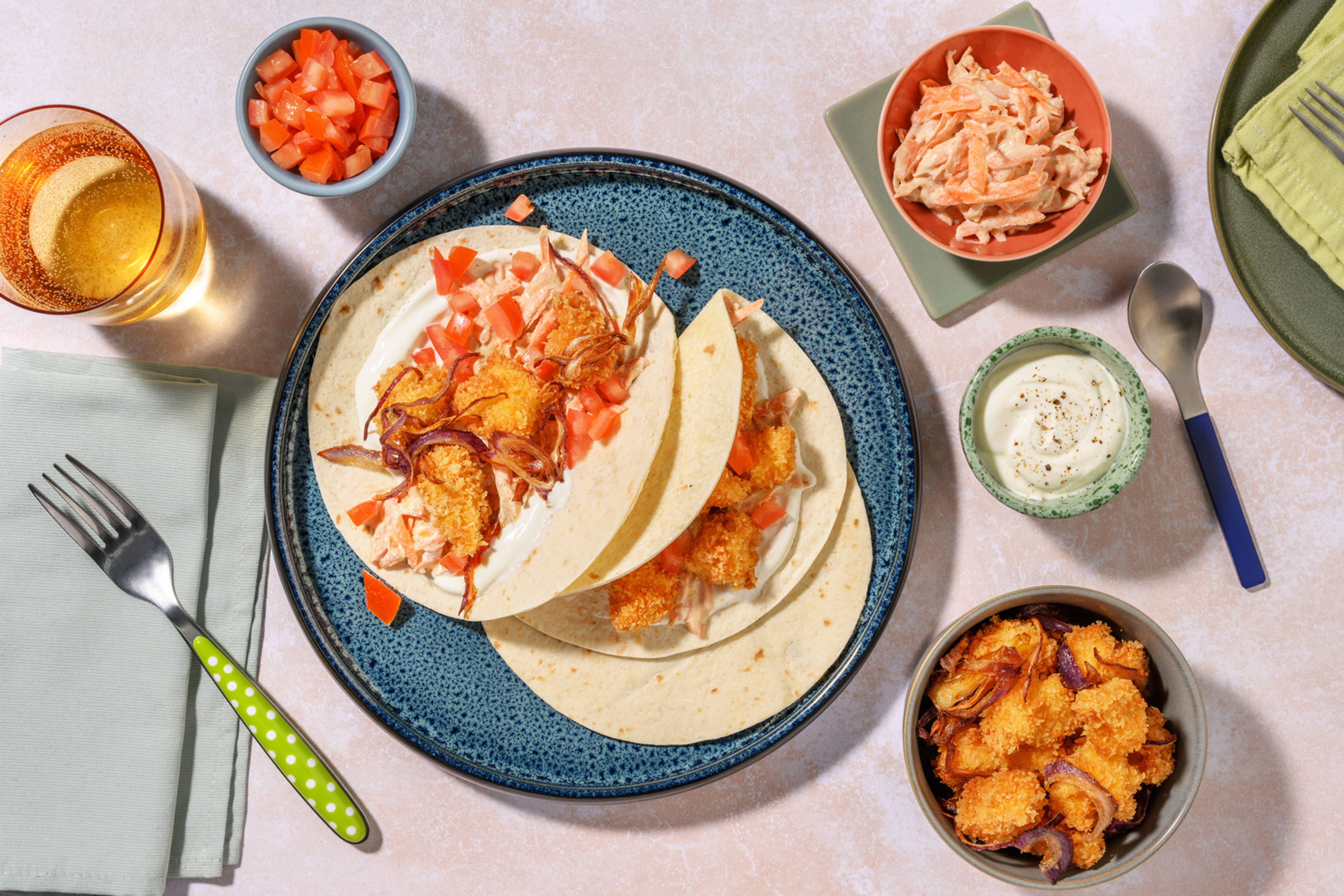 Tacos de poulet croustillant au paprika fumé