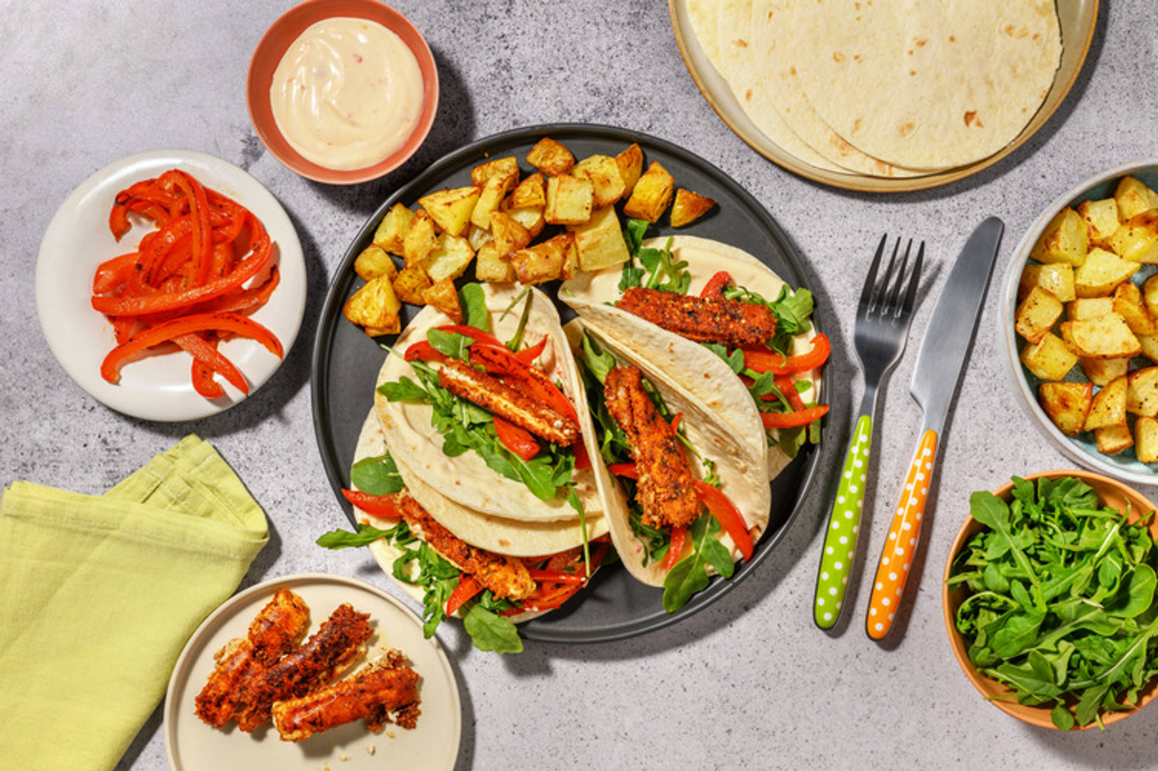 Cajun Spiced Golden Cheese Tortillas