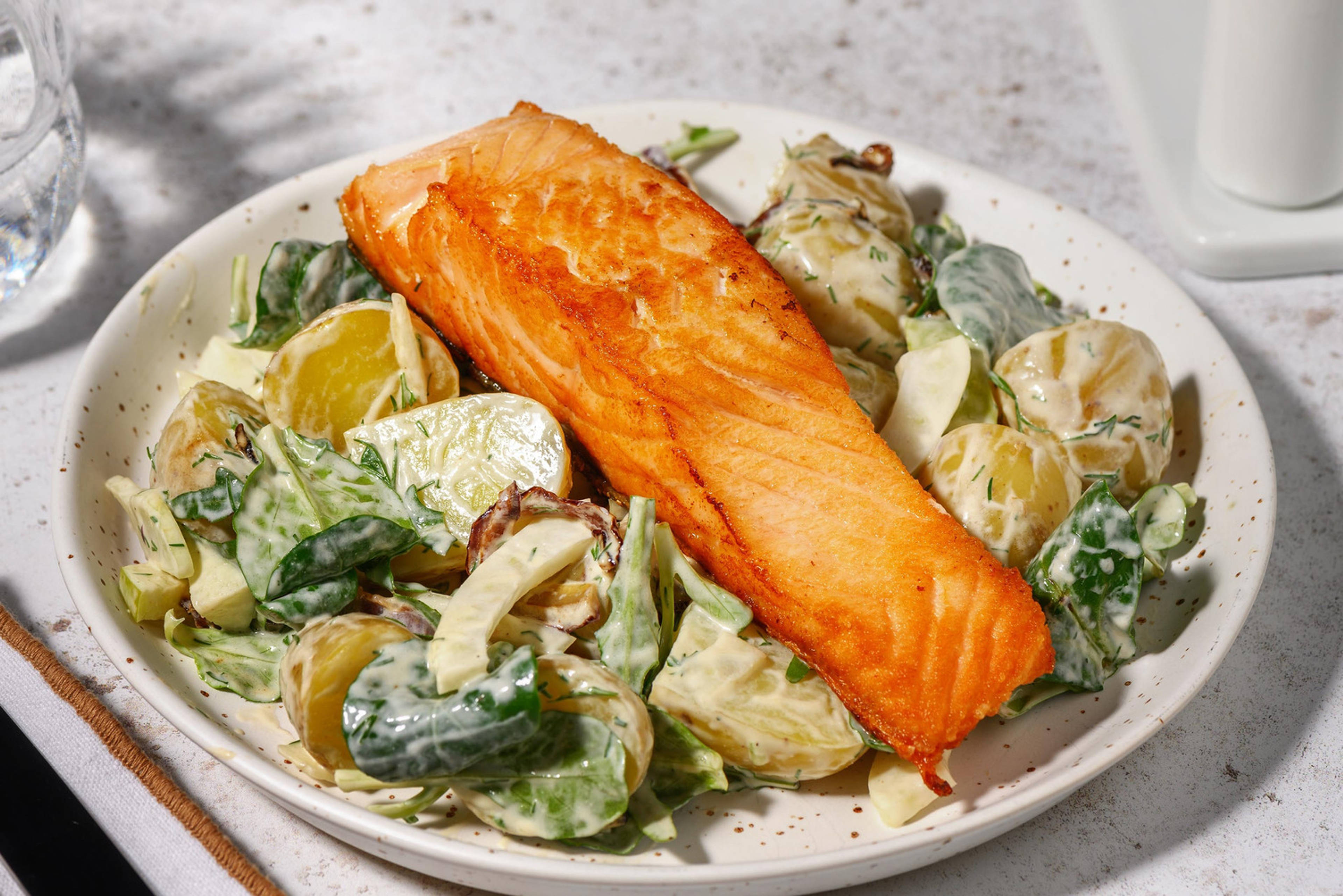 Zalm met krieltjessalade