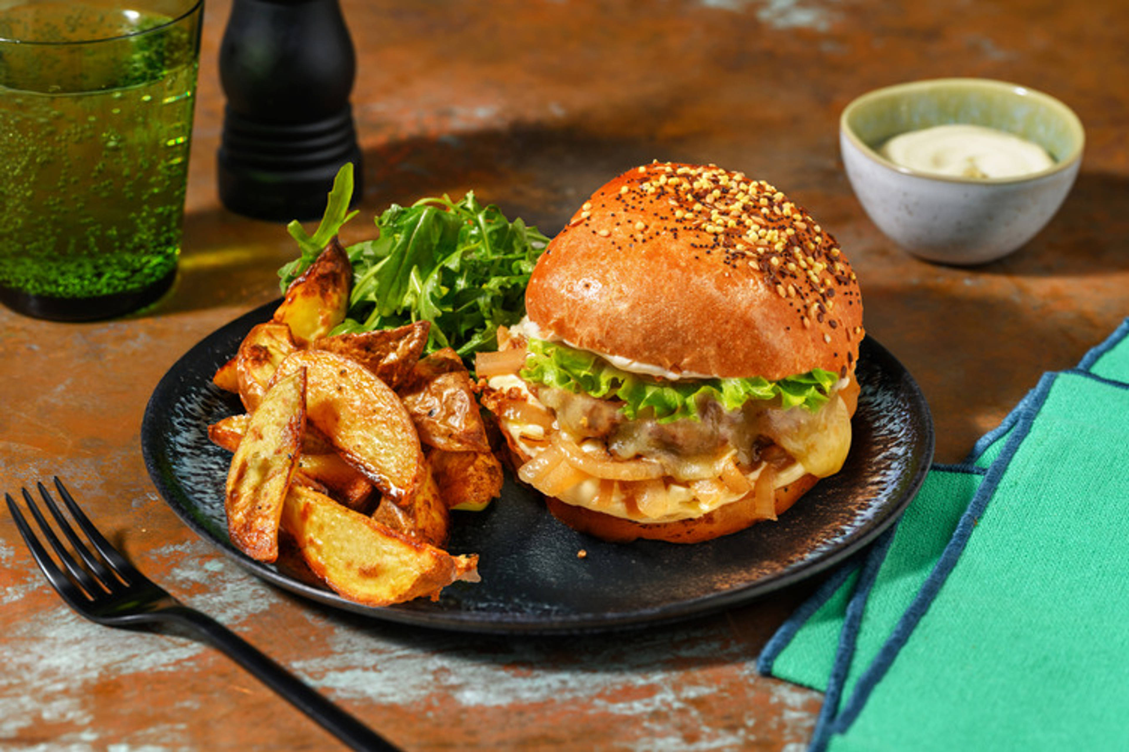 Le Cantalou : burger cantal AOP & bœuf 