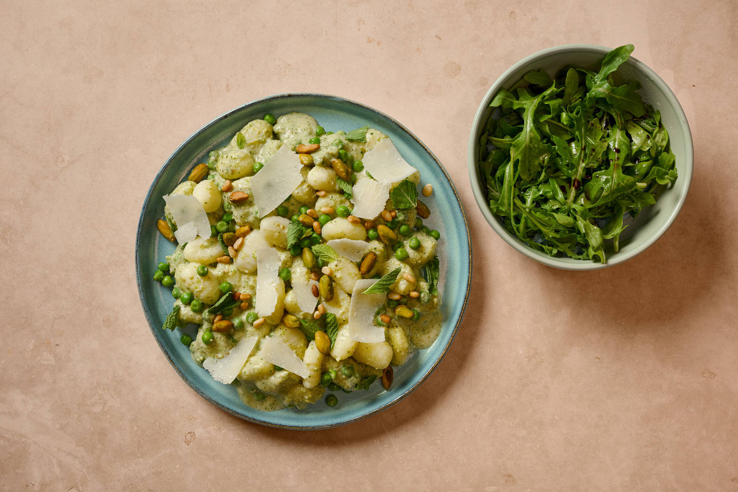 Gnocchi & pesto de petits pois de Cyril Lignac