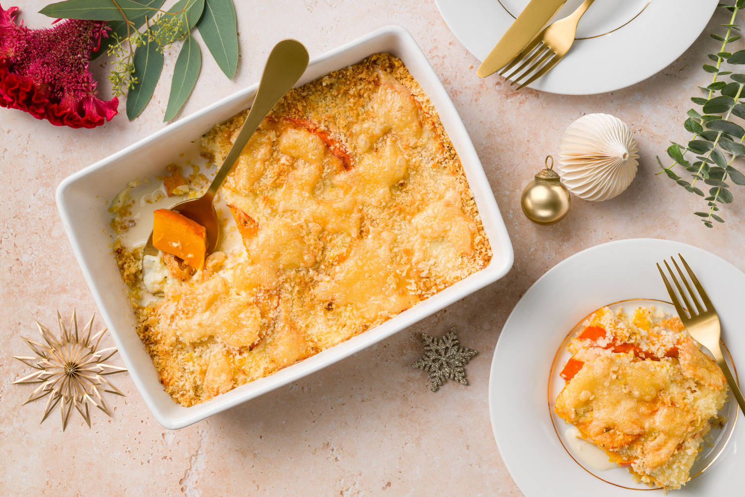 Cheesy Pumpkin Gratin