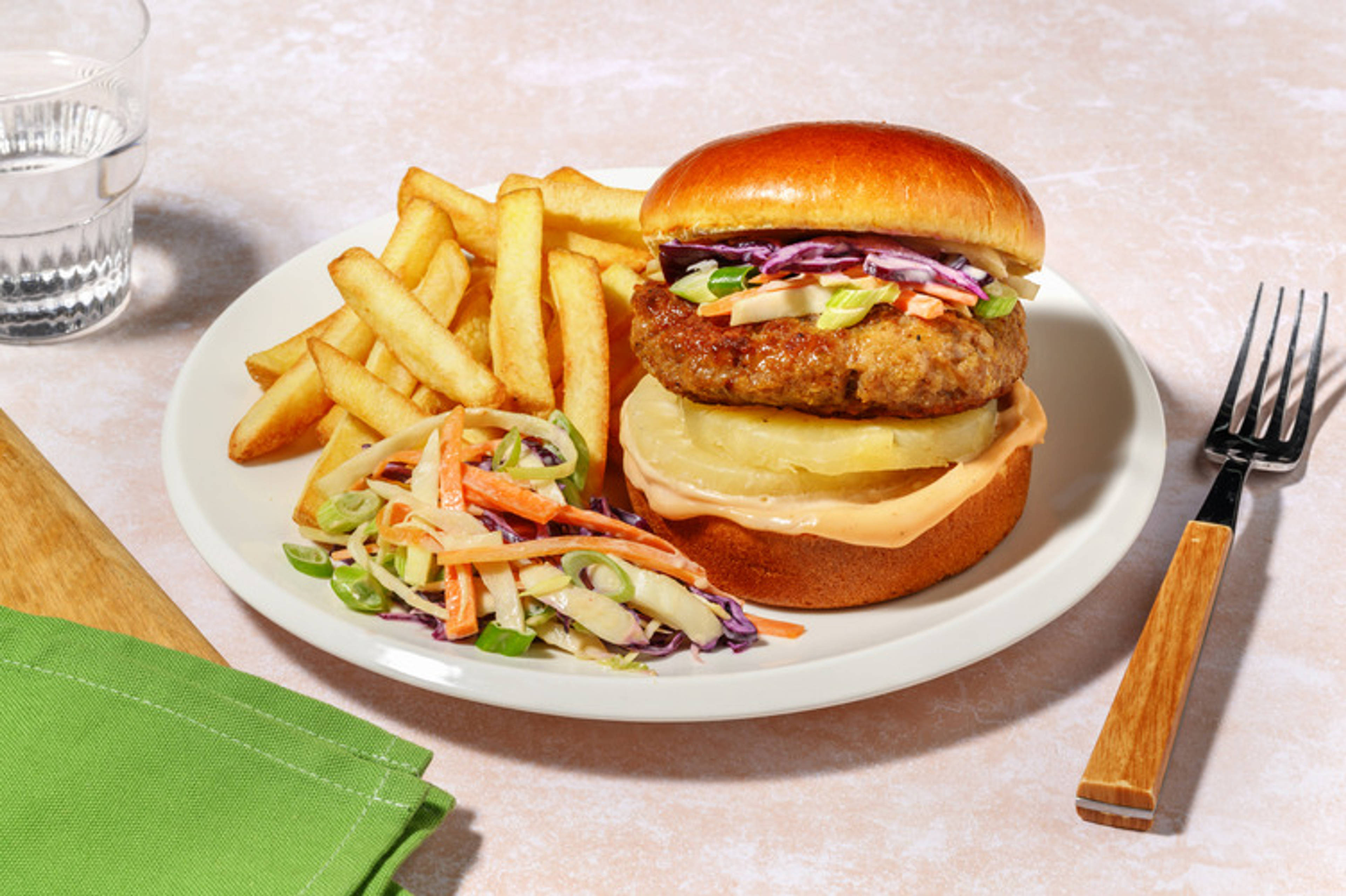 Easy Hawaiian-Style Smokey Pork Burger