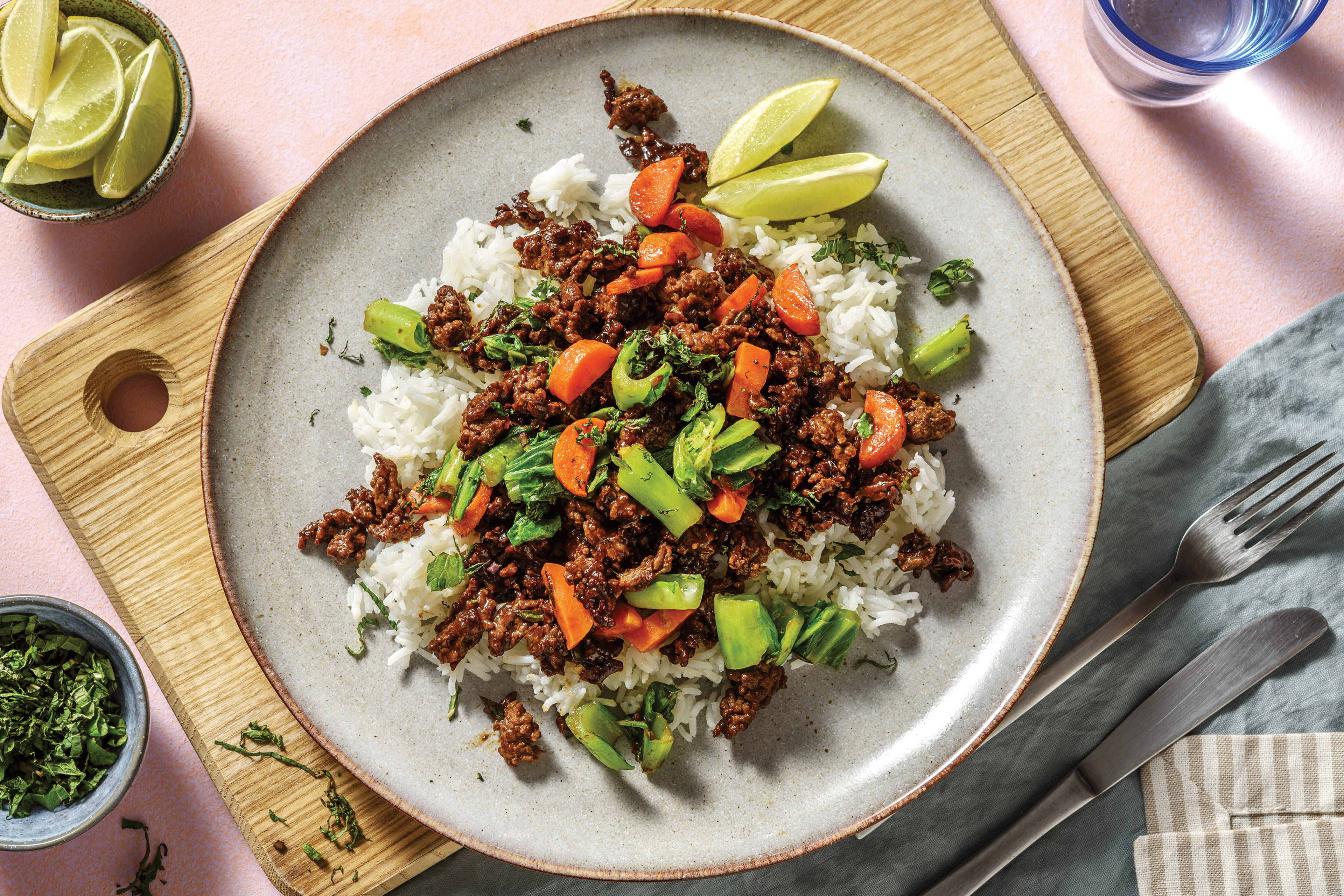 Hoisin Beef & Garlic Rice Bowl