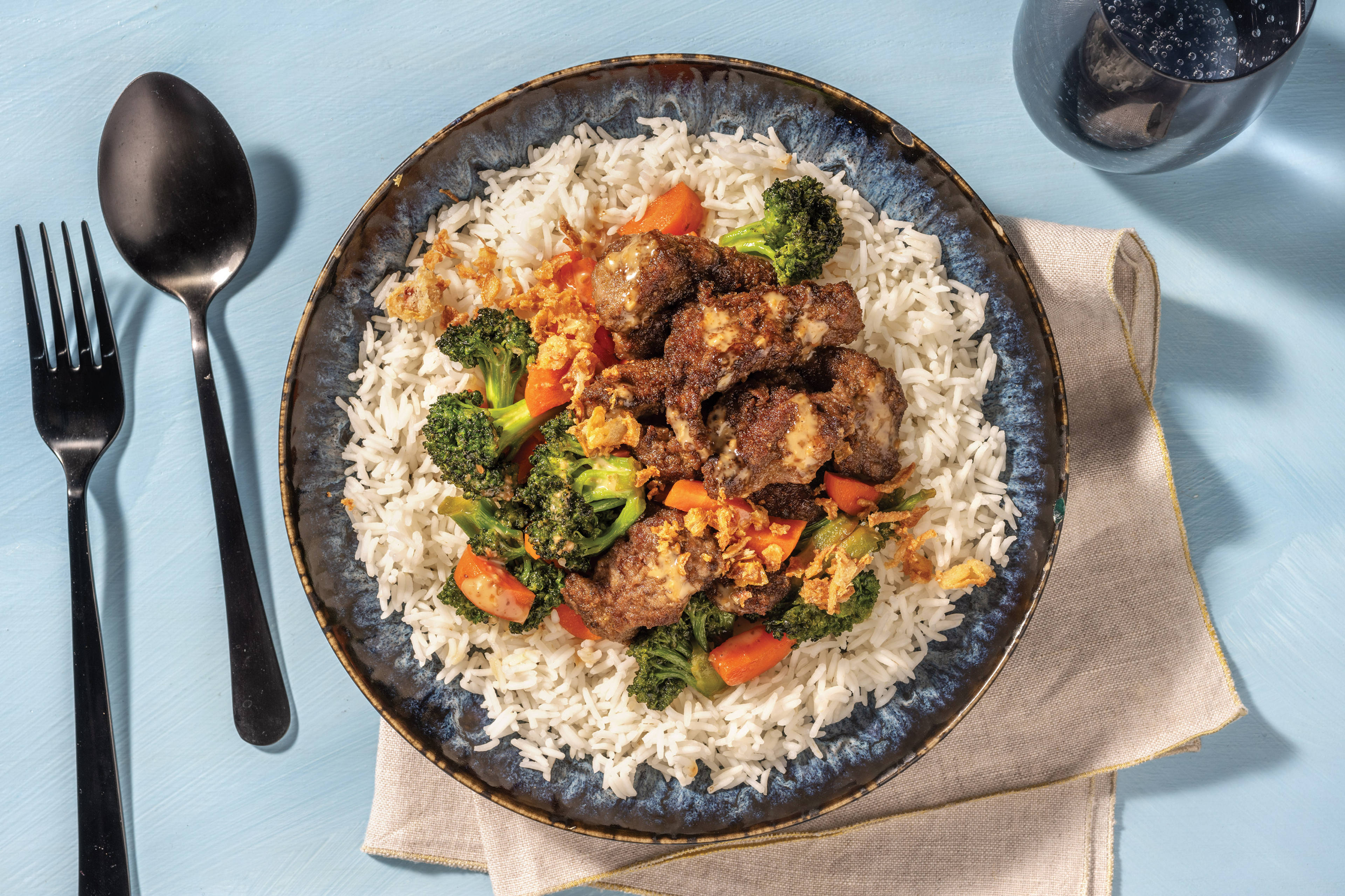 Quick Asian Salt & Pepper Beef Bowl