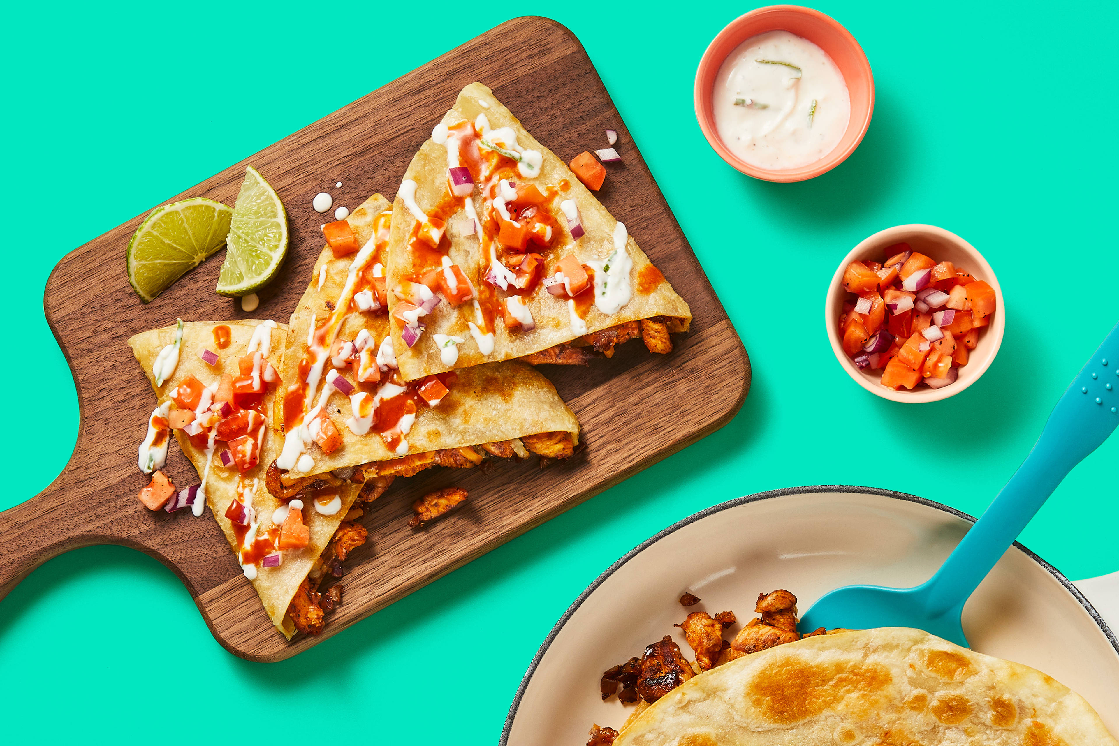 One-Pan Baja Chicken Quesadillas