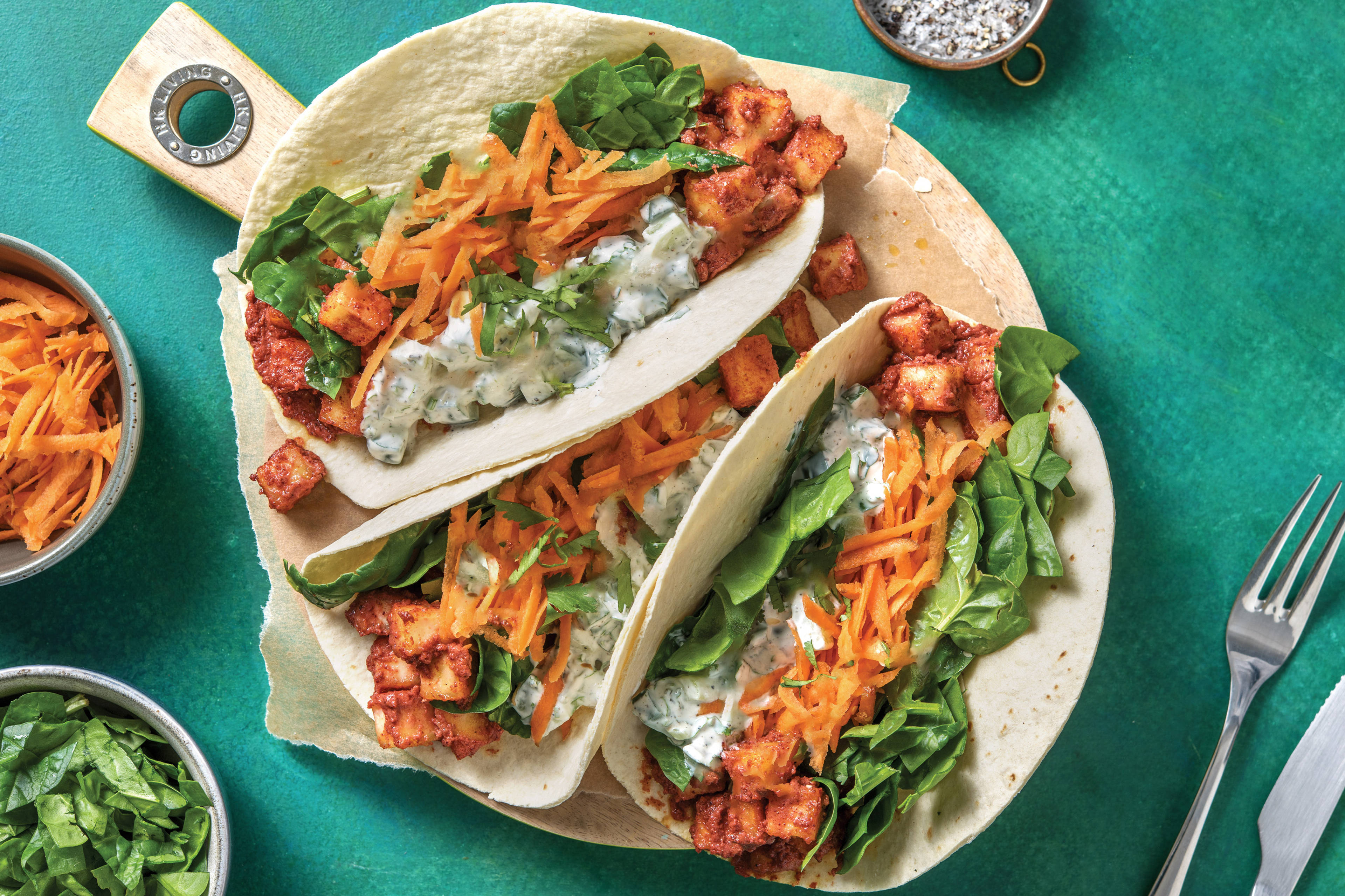 Bengali Haloumi Tacos