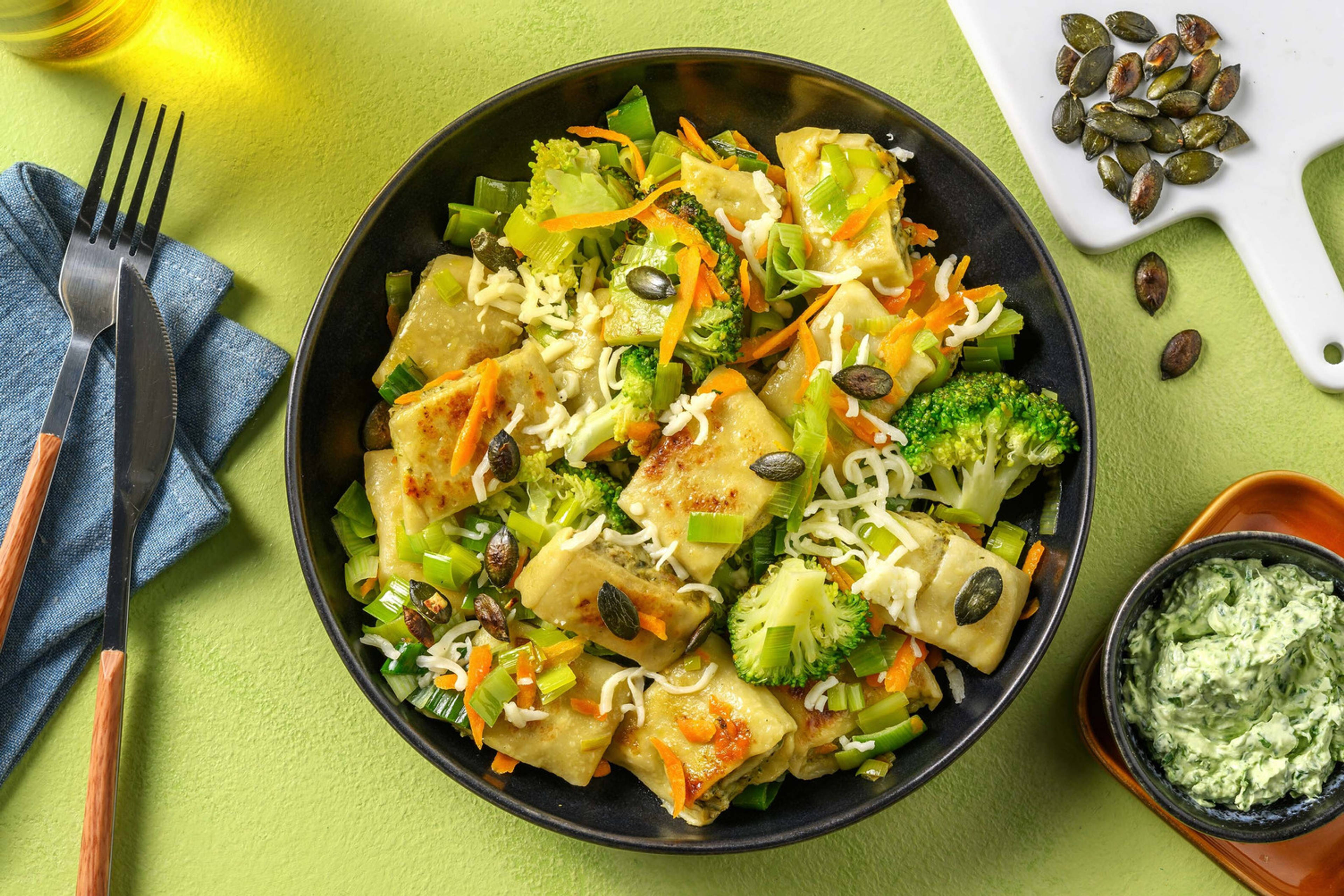 Blitzschnelle Veggie-Maultaschen