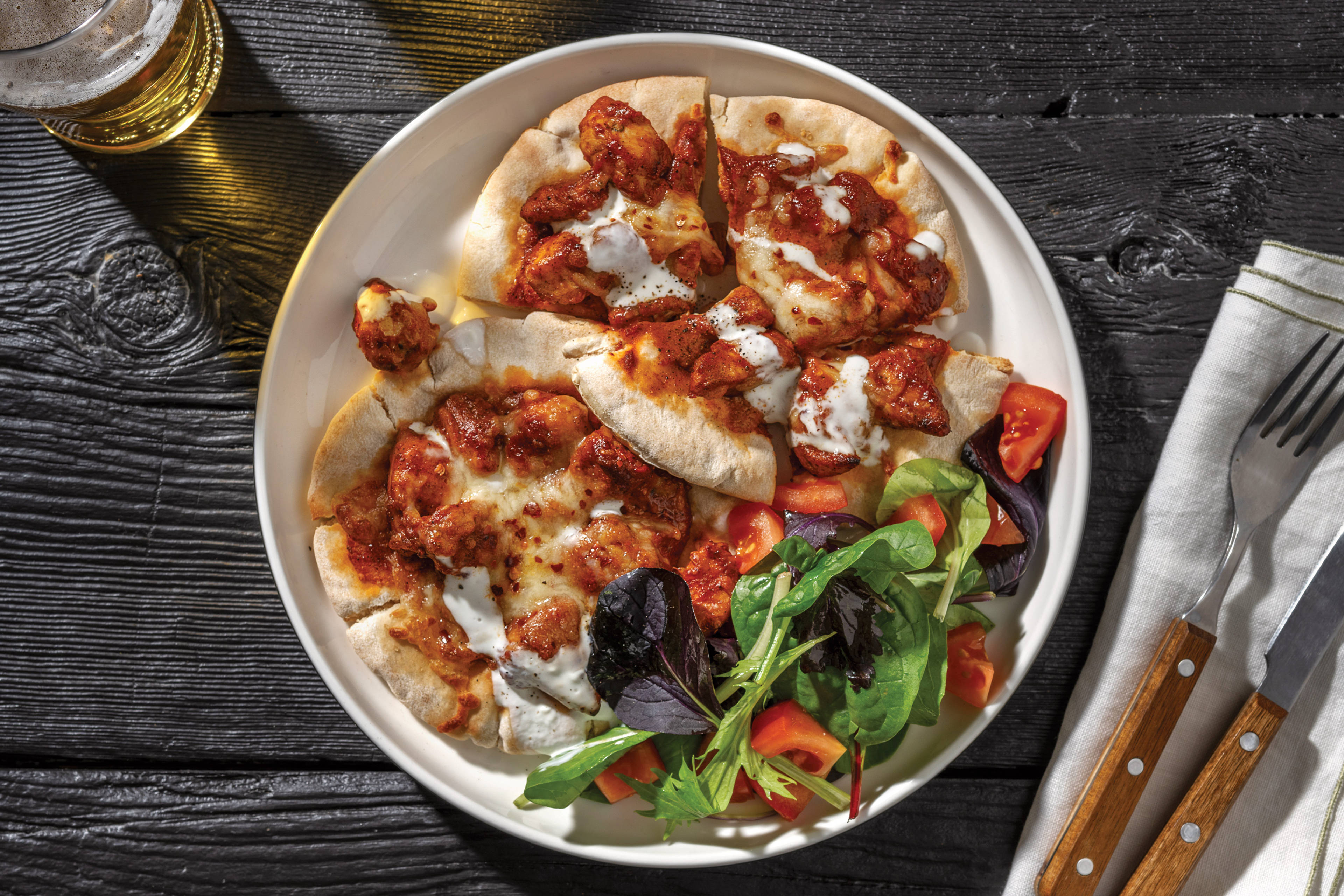 Butter Chicken Mini Pizzas