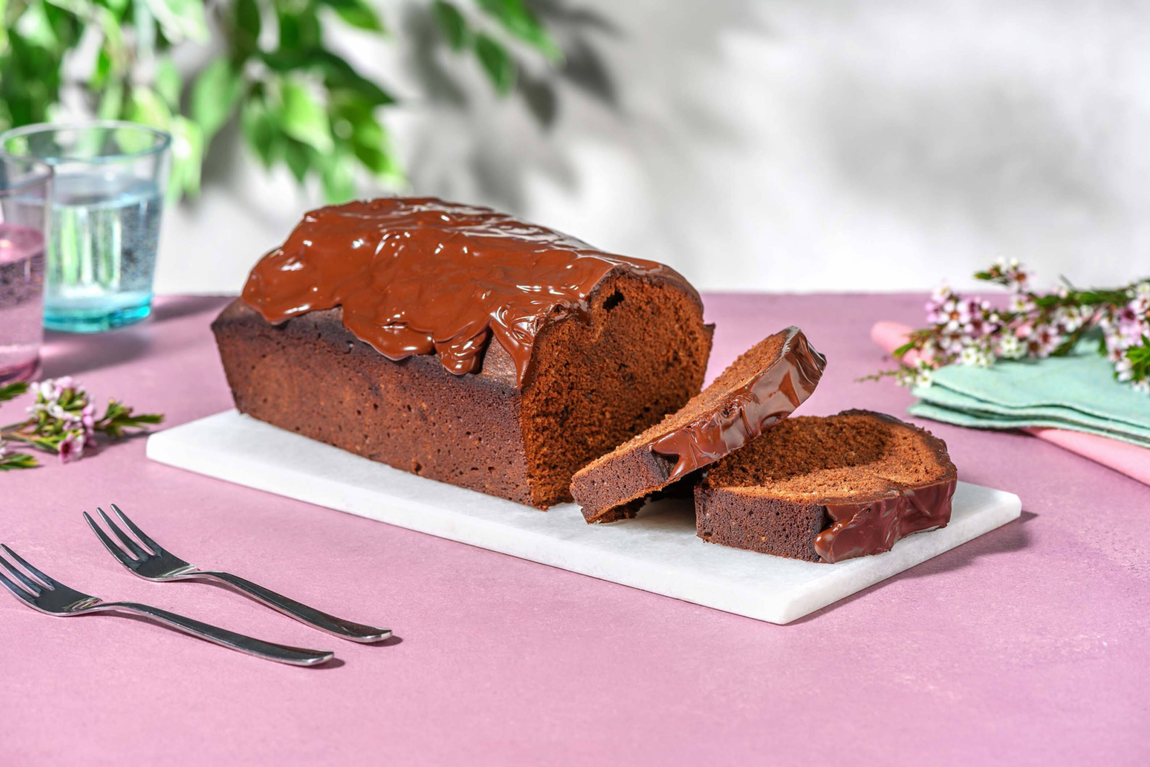Chocoladecake met ganache