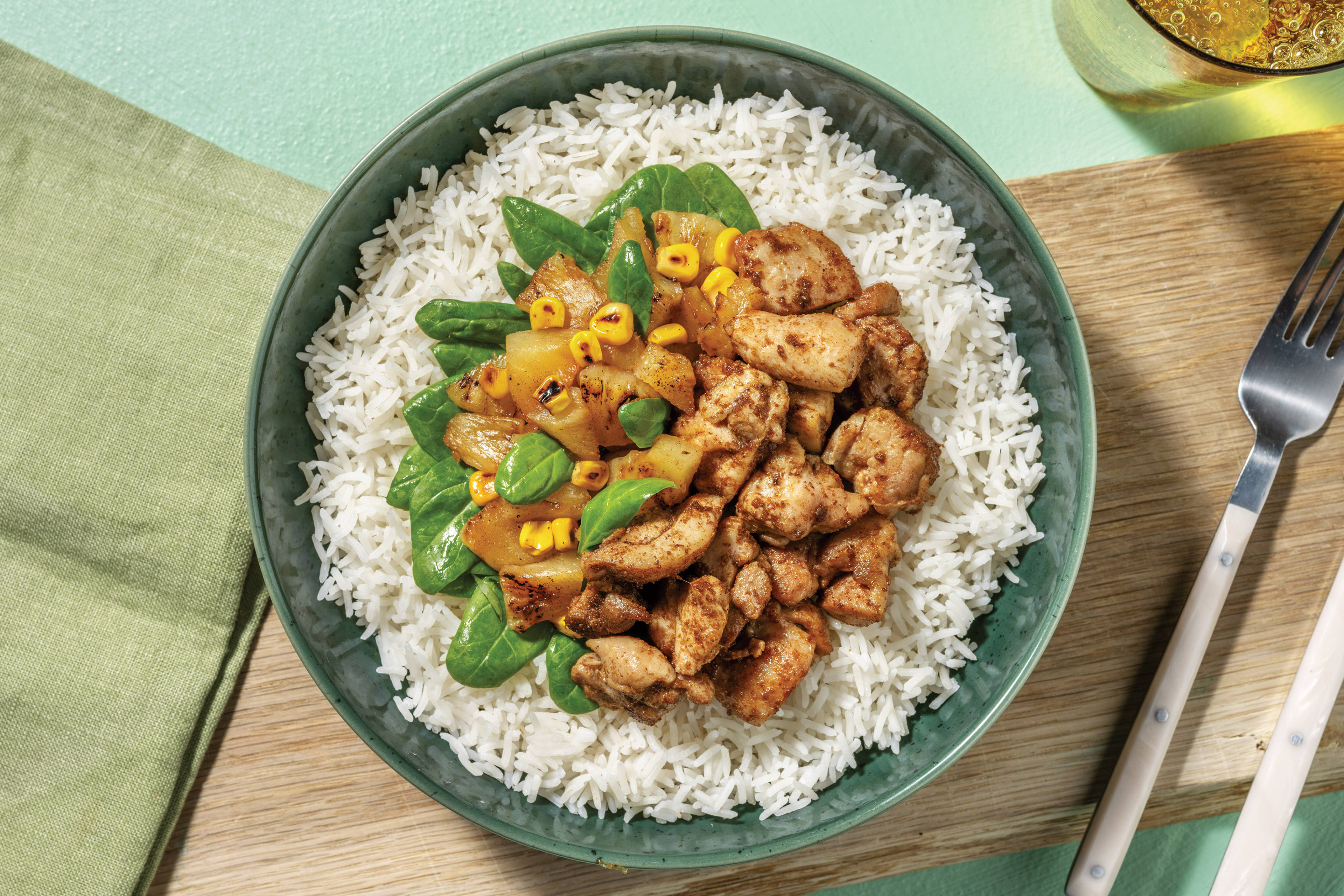 Caribbean Honey Chicken & Coconut Rice