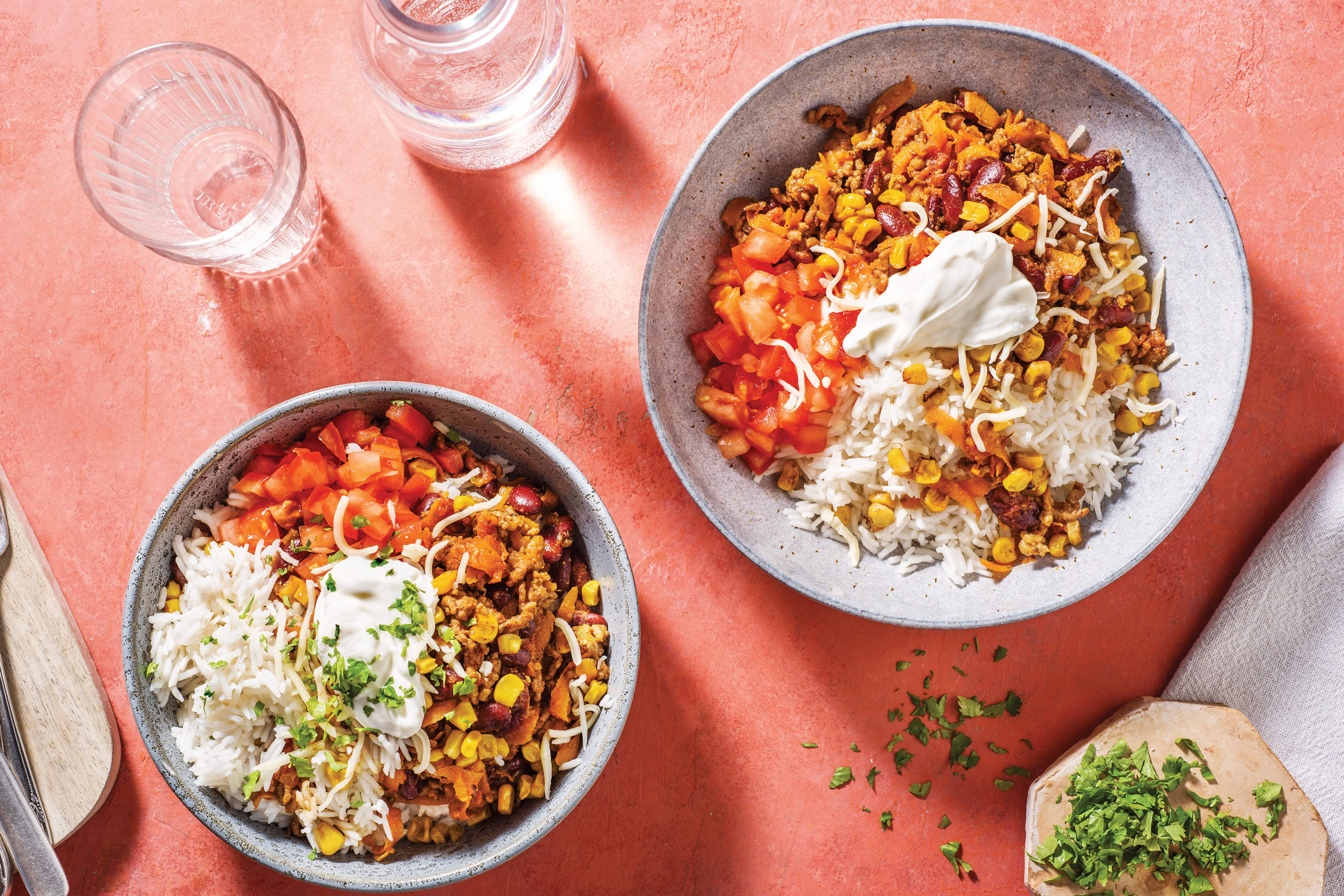 American Beef & Bean Chilli Rice Bowl