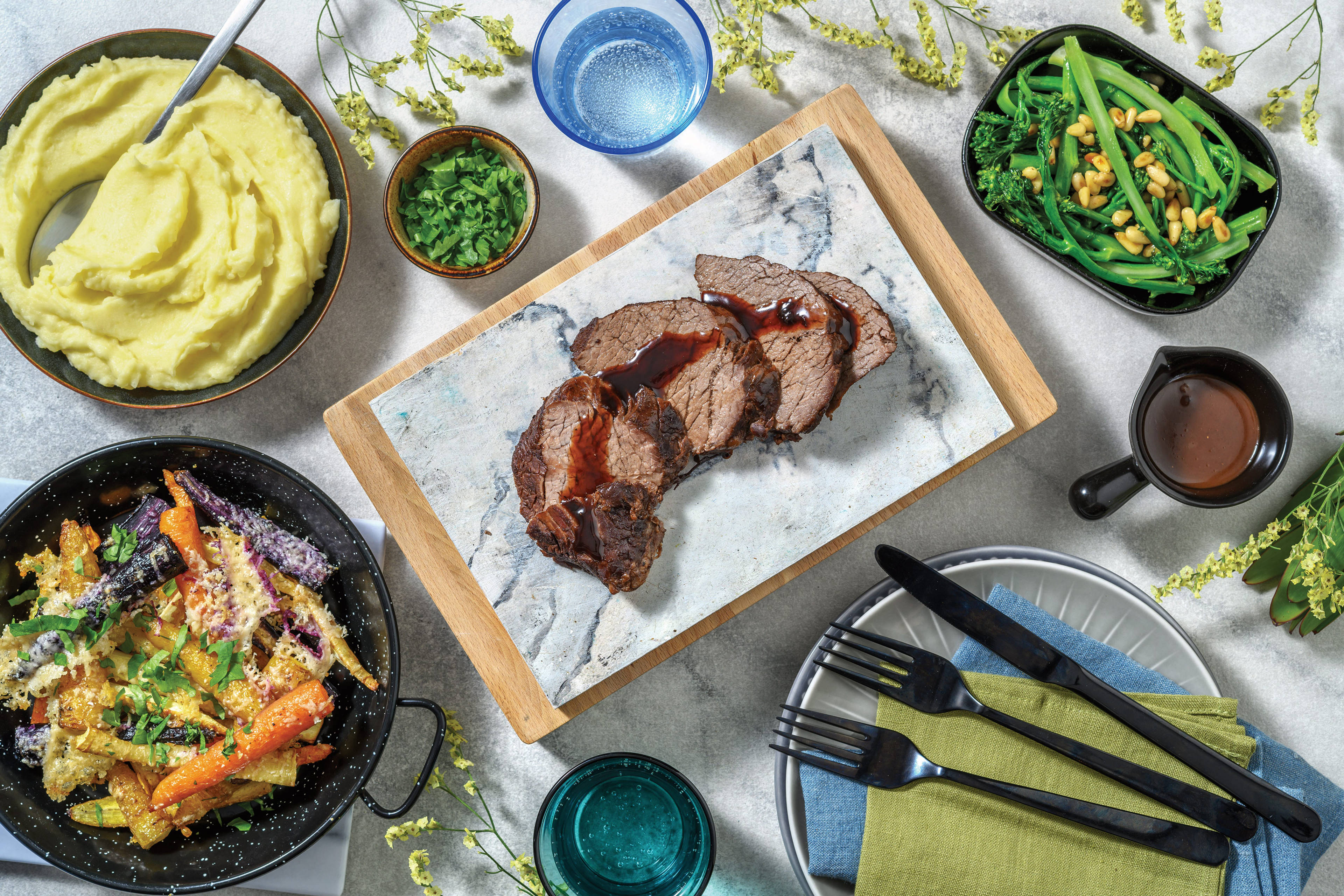 Cherry & Balsamic-Glazed Beef Brisket
