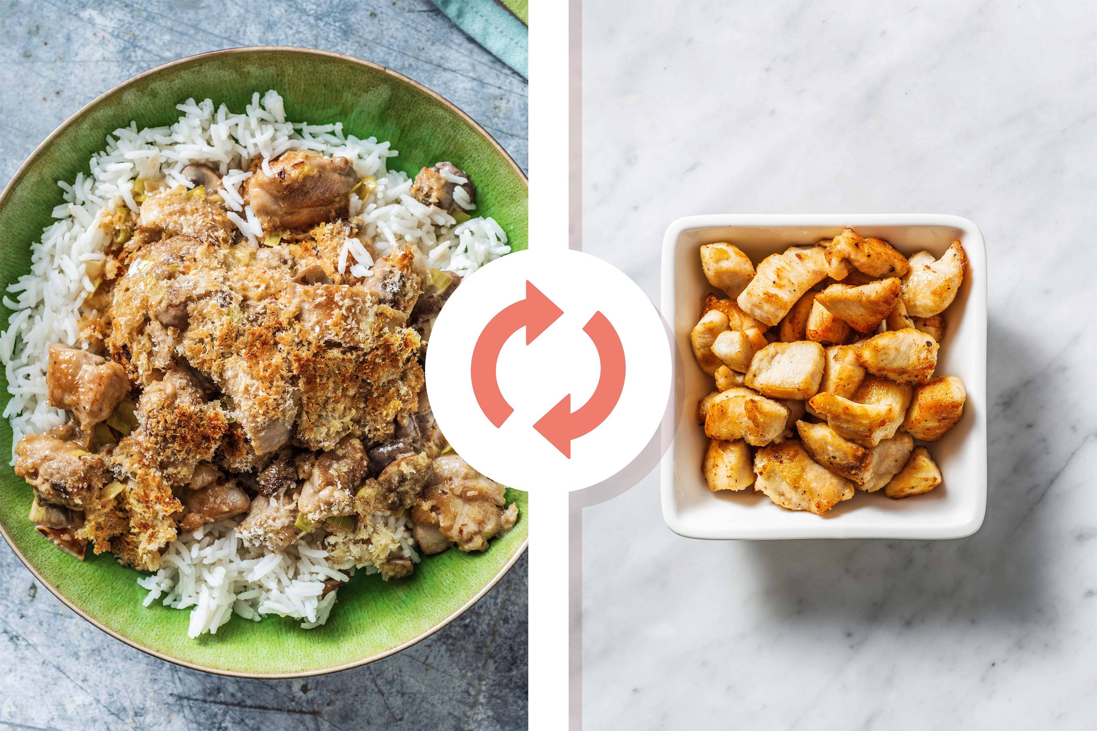 Chicken Breast and Mushroom Crumble