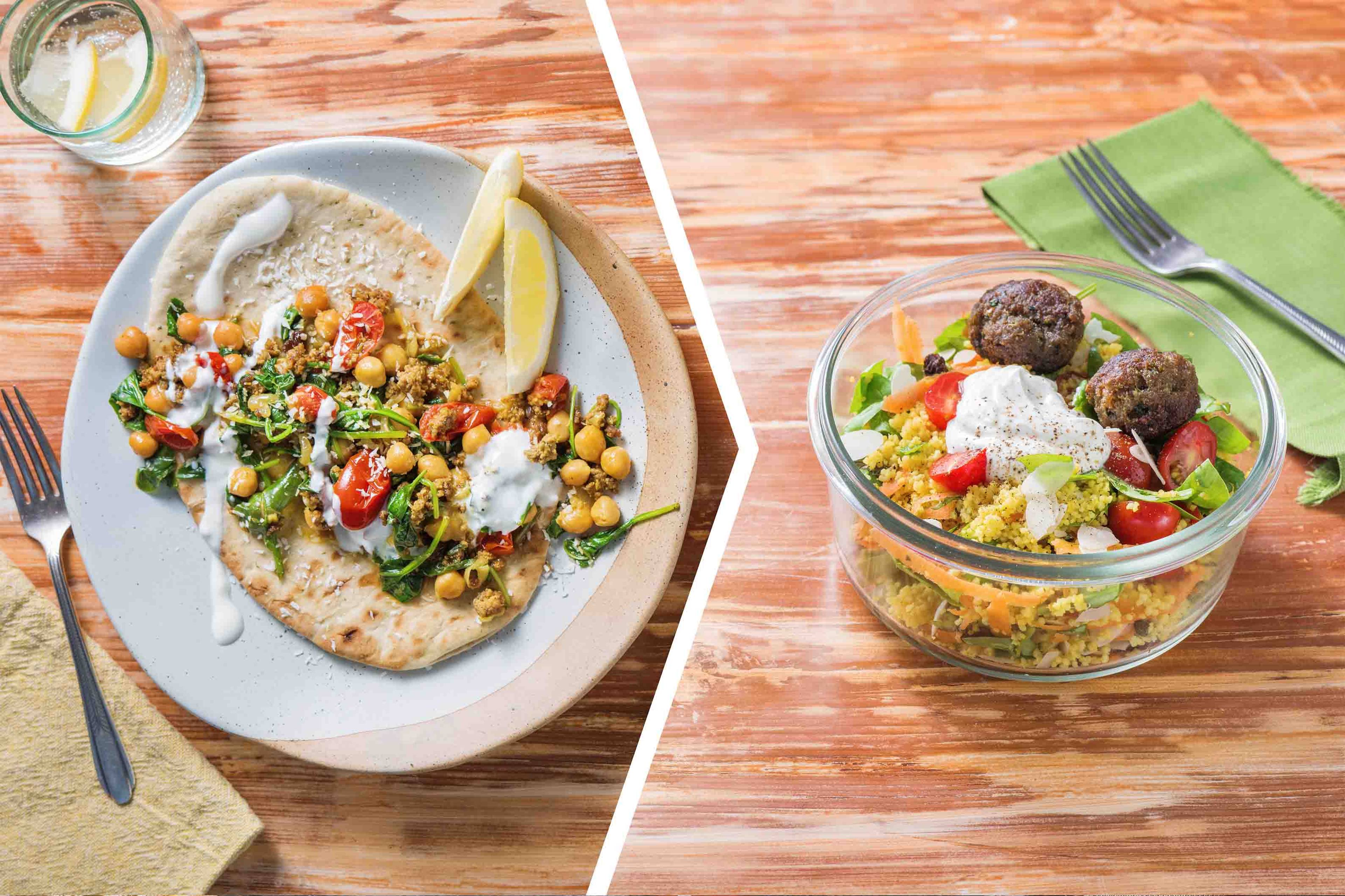 Curried Beef & Chickpea Naan