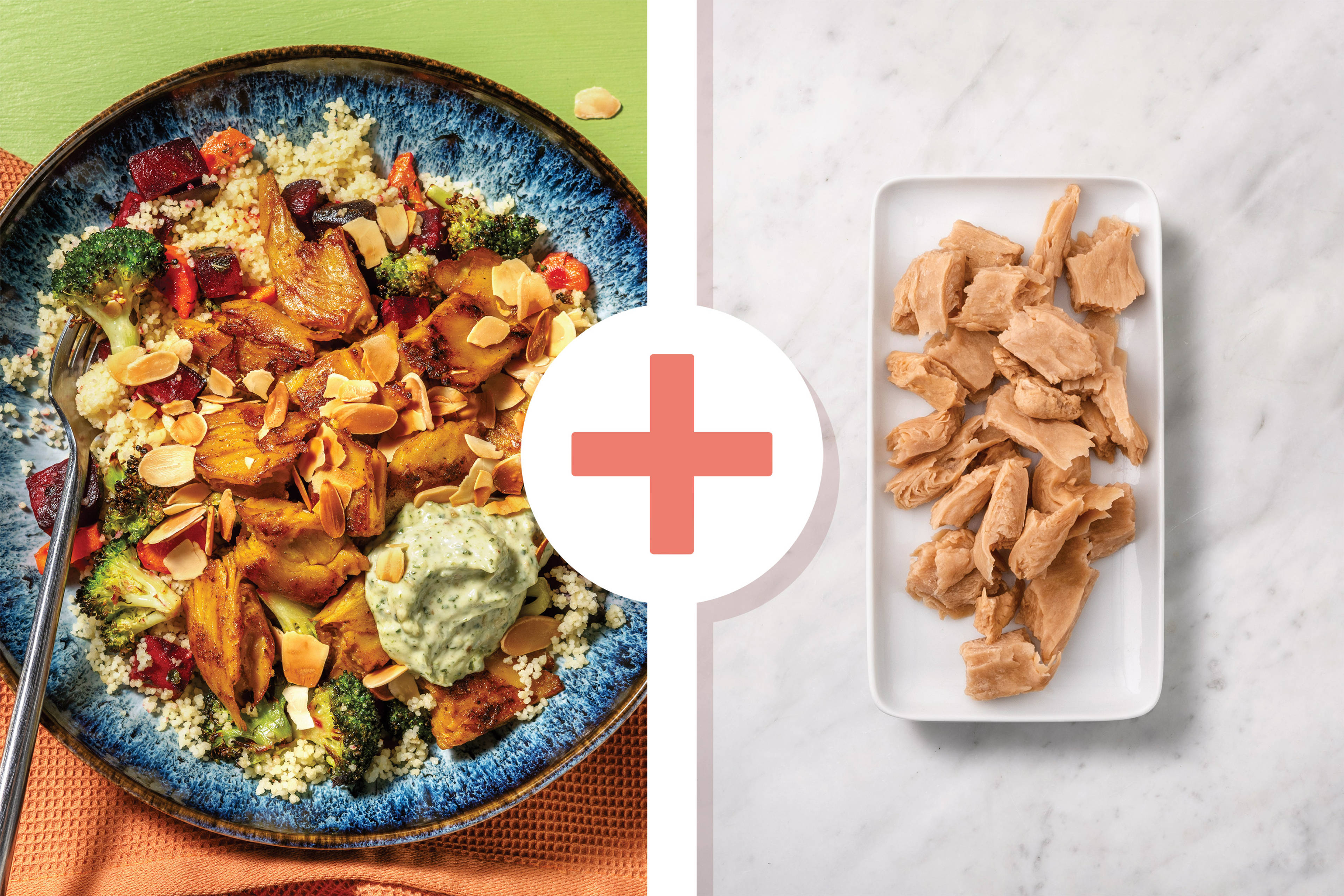 Double Plant-Based Smokey Chick’n & Veggie Couscous