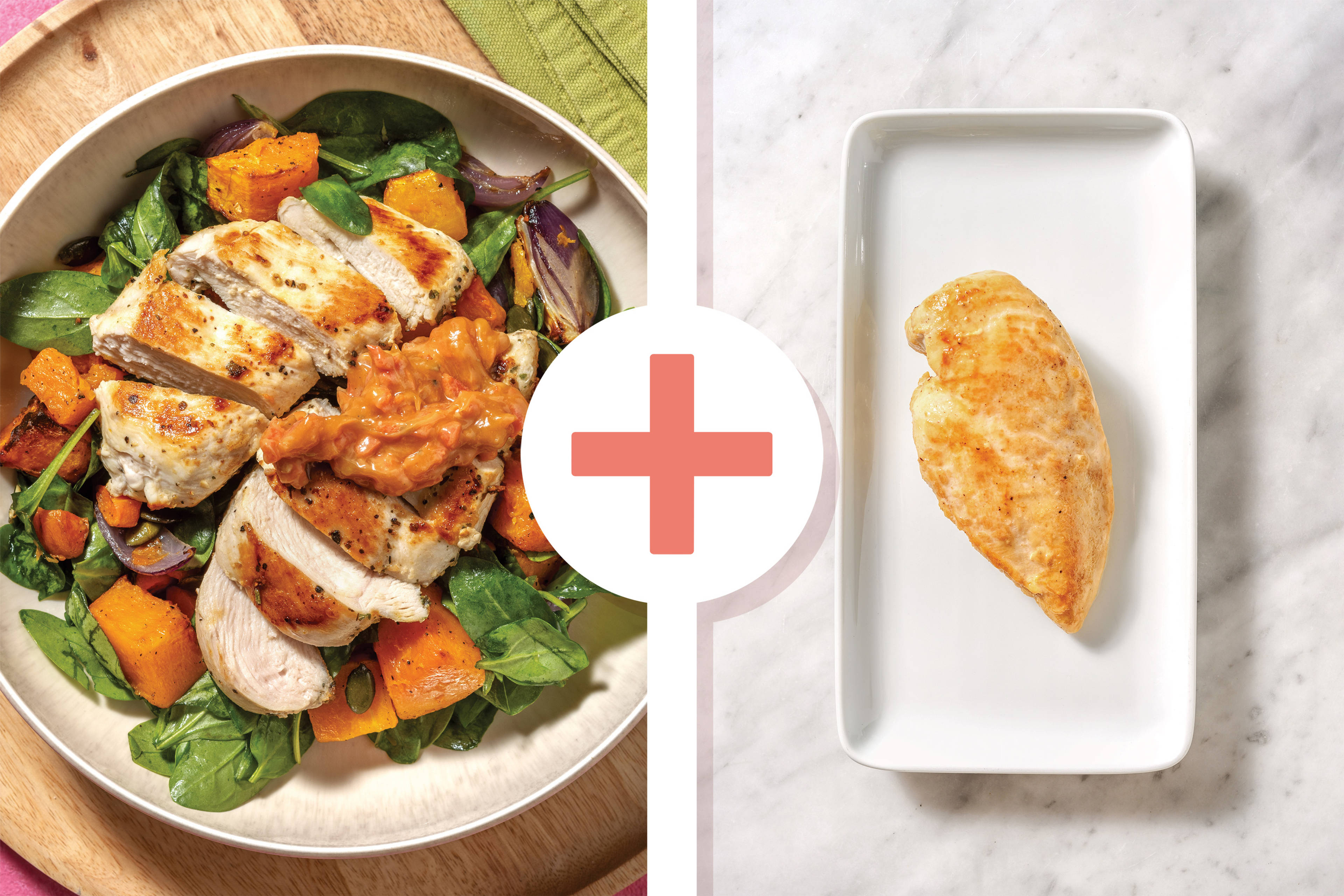 Double Herby Chicken & Rainbow Veggie Toss