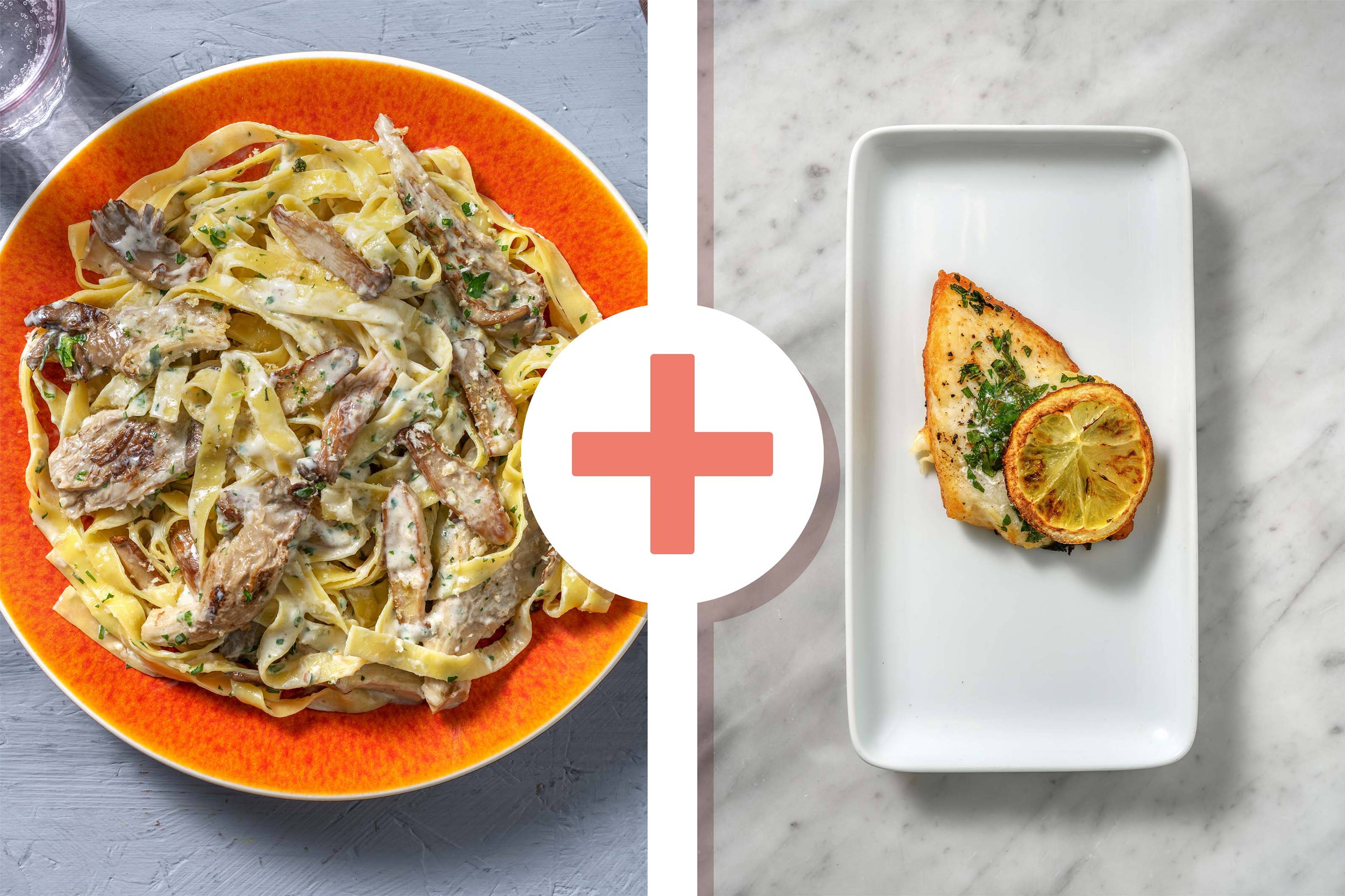 Fettuccine mit Trüffelöl und extra Kabeljau