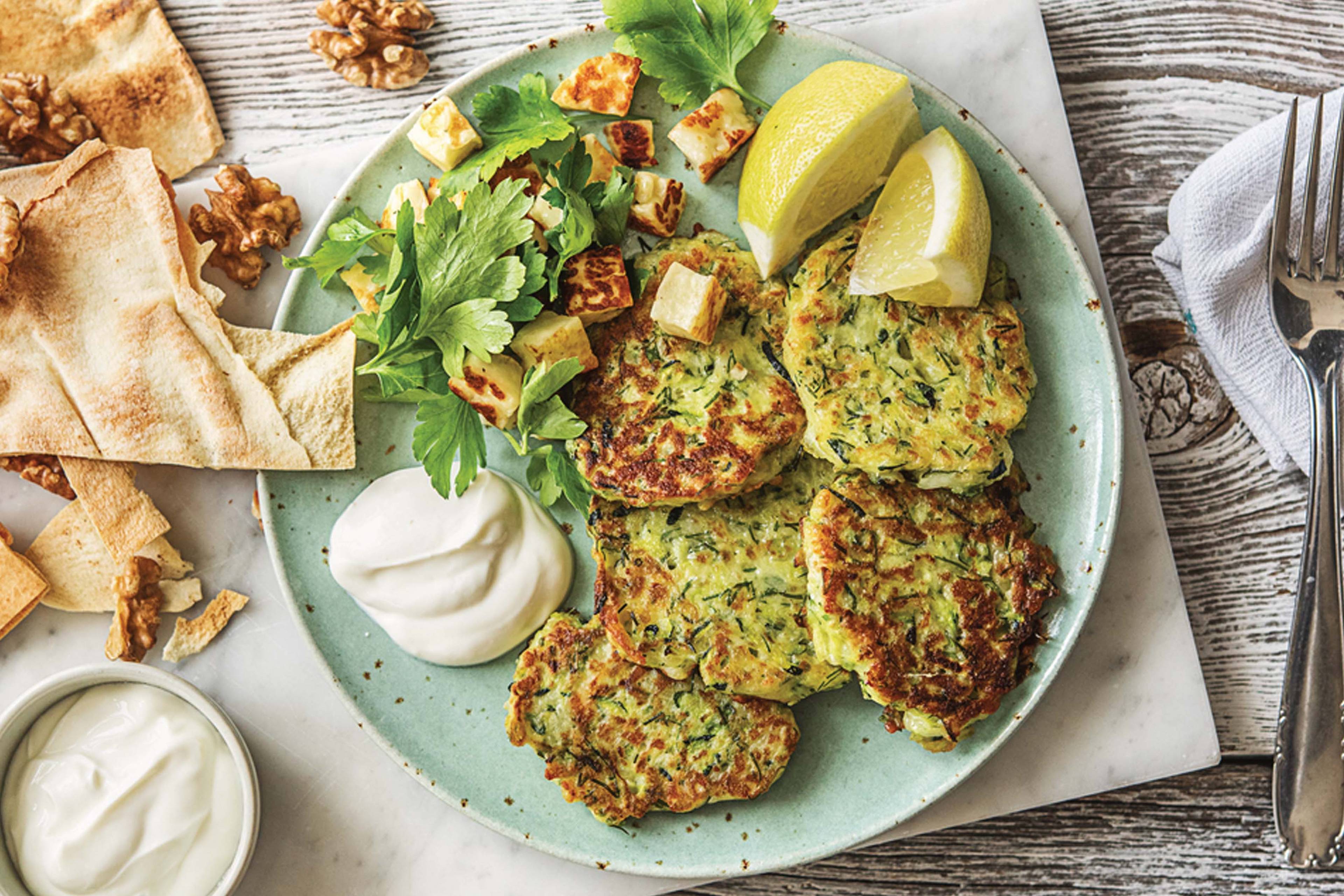 Haloumi & Zucchini Cakes