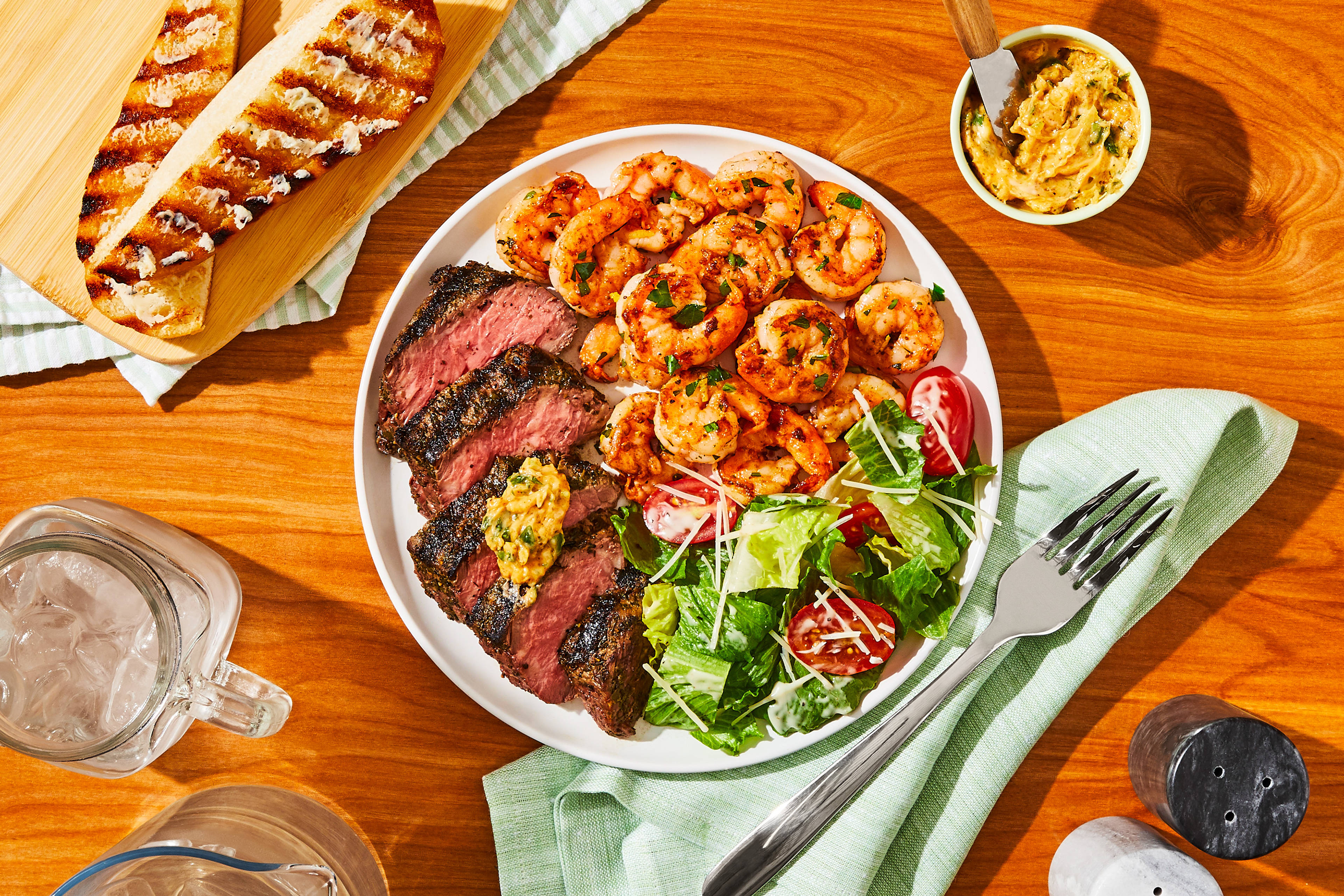 Herb-Grilled Steak & Old Bay Shrimp